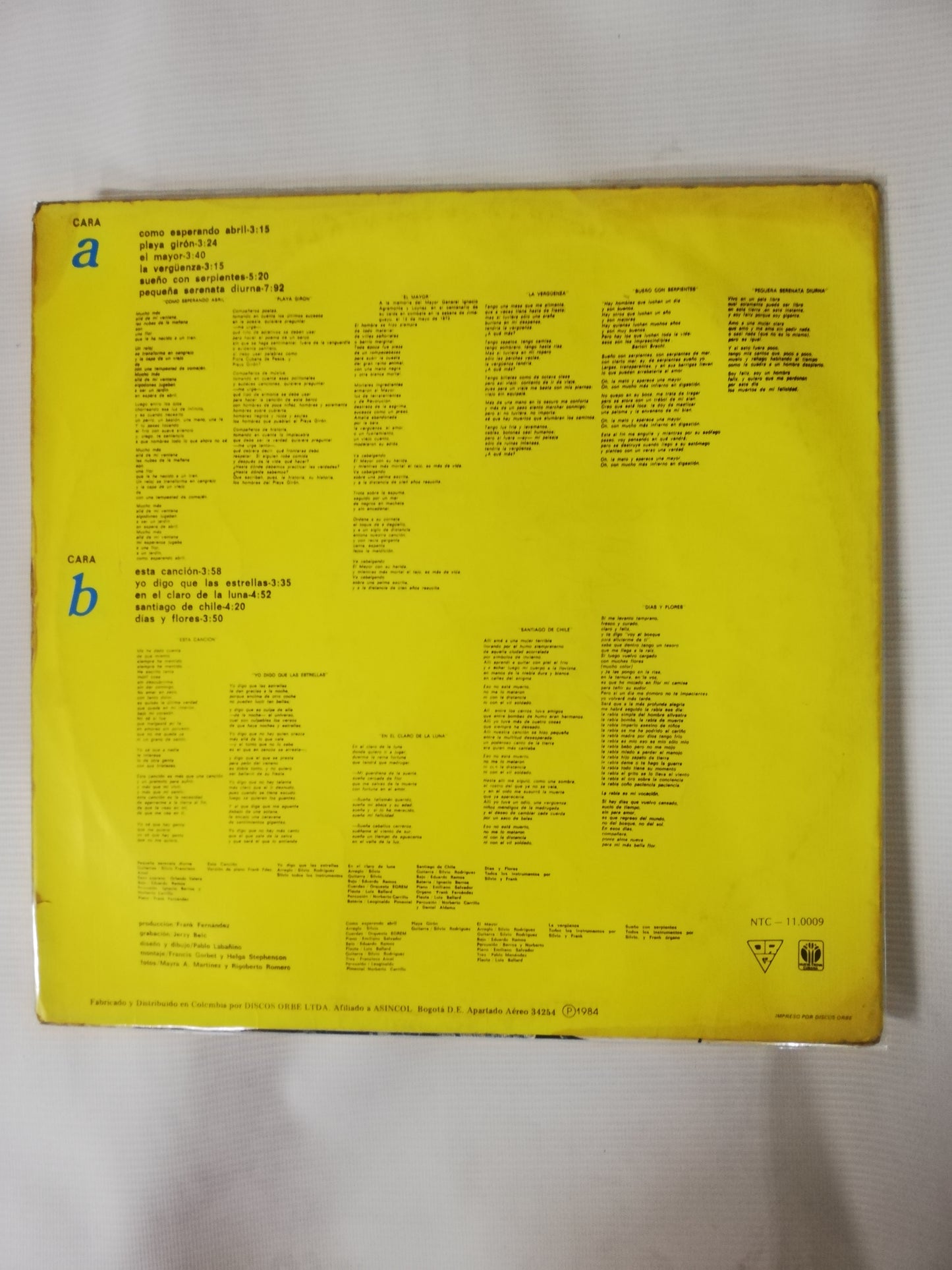 LP SILVIO RIDRIGUEZ - DIAS Y FLORES
