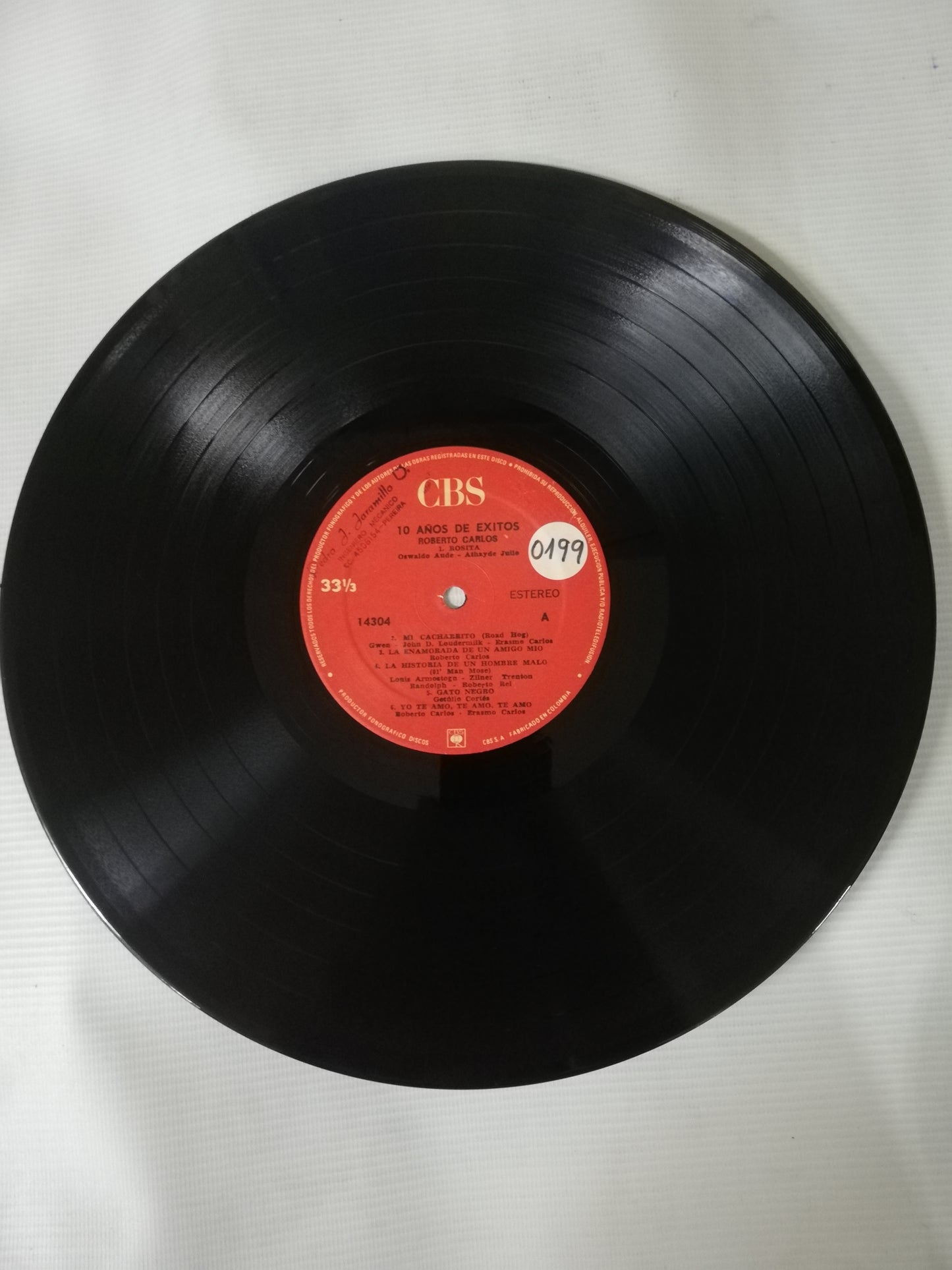 LP ROBERTO CARLOS - DIEZ AÑOS DE EXITOS