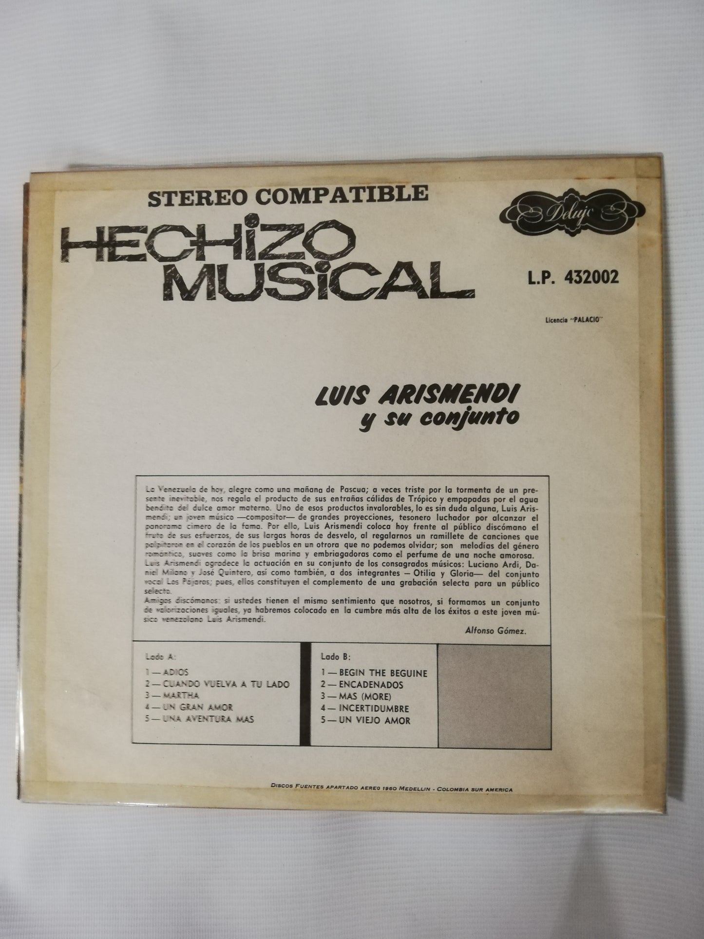 LP LUIS ARISMENDI Y SU CONJUNTO - HECHIZO MUSICAL