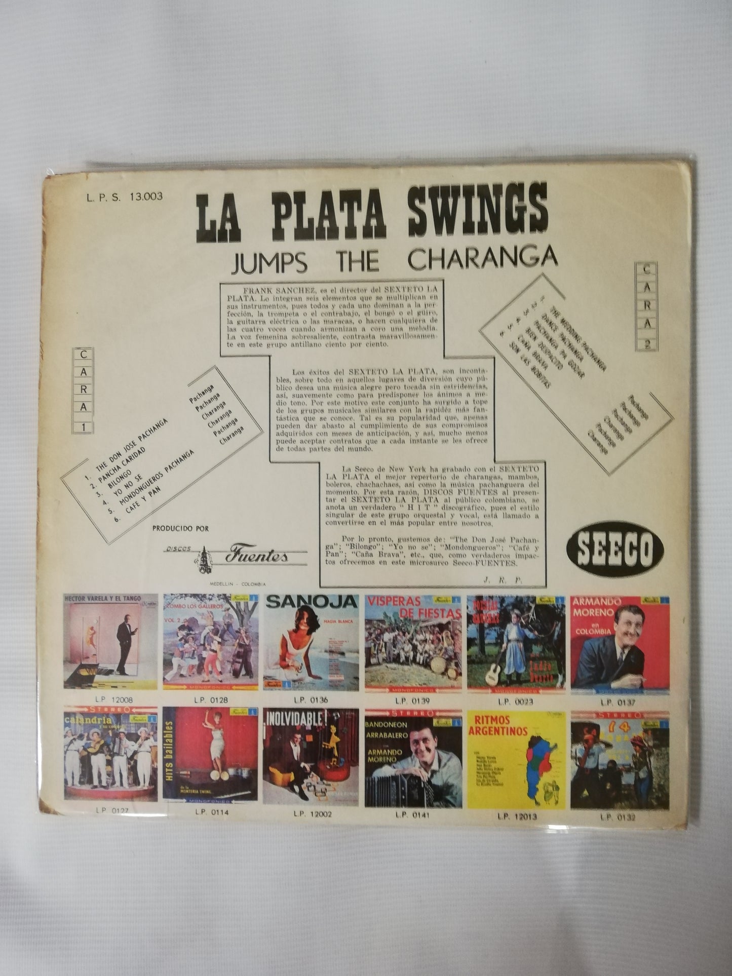 LP LA PLATA SEXTETTE - LA PLATA SWINGS JUMPS THE CHARANGA