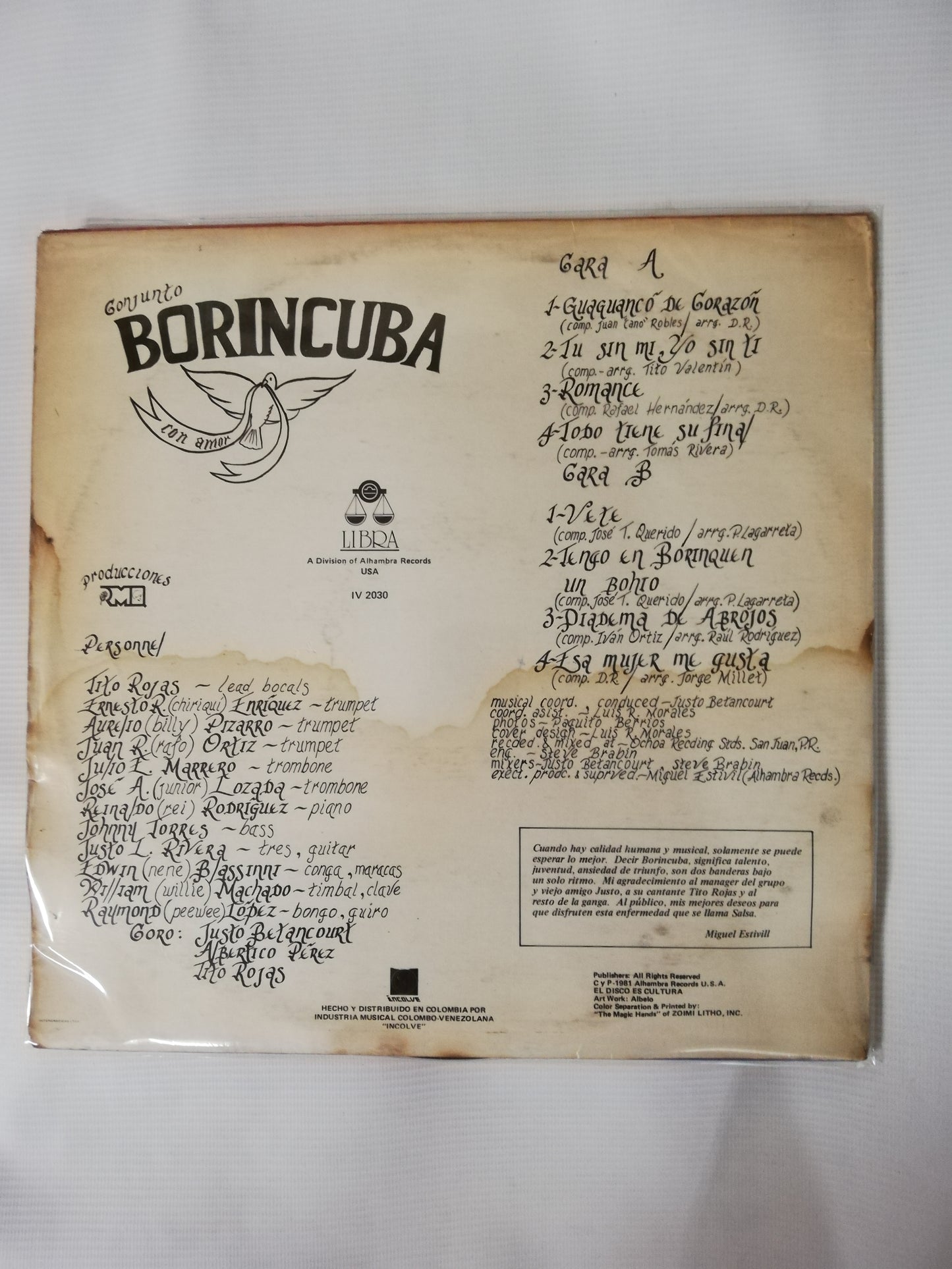 LP CONJUNTO BORINCUBA - CON AMOR