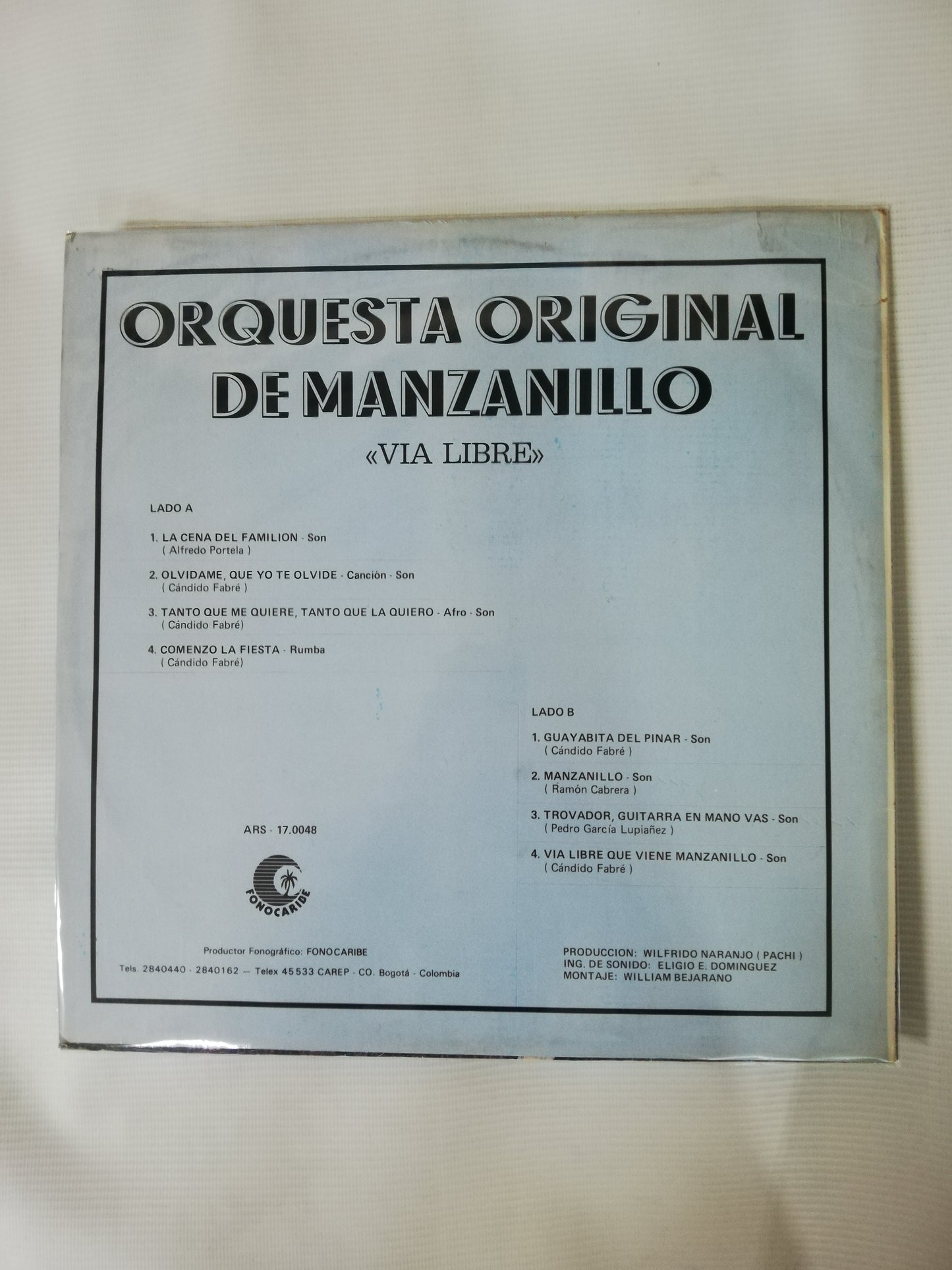LP ORQUESTA ORIGINAL DE MANZANILLO - VIA LIBRE