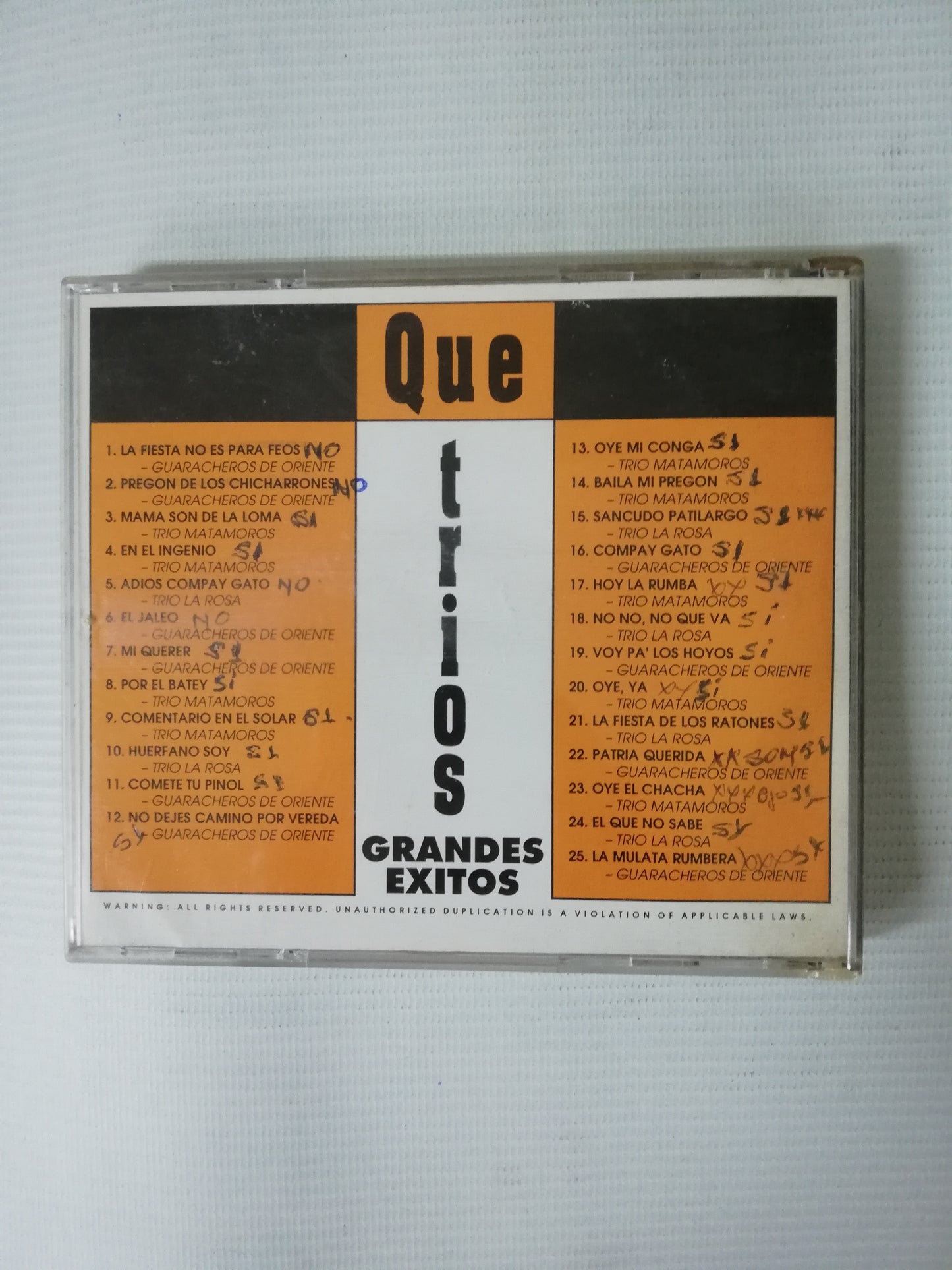 CD TRIO LA ROSA / TRIO MATAMOROS / TRIO GUARACHEROS DE ORIENTE - QUE TRIOS!
