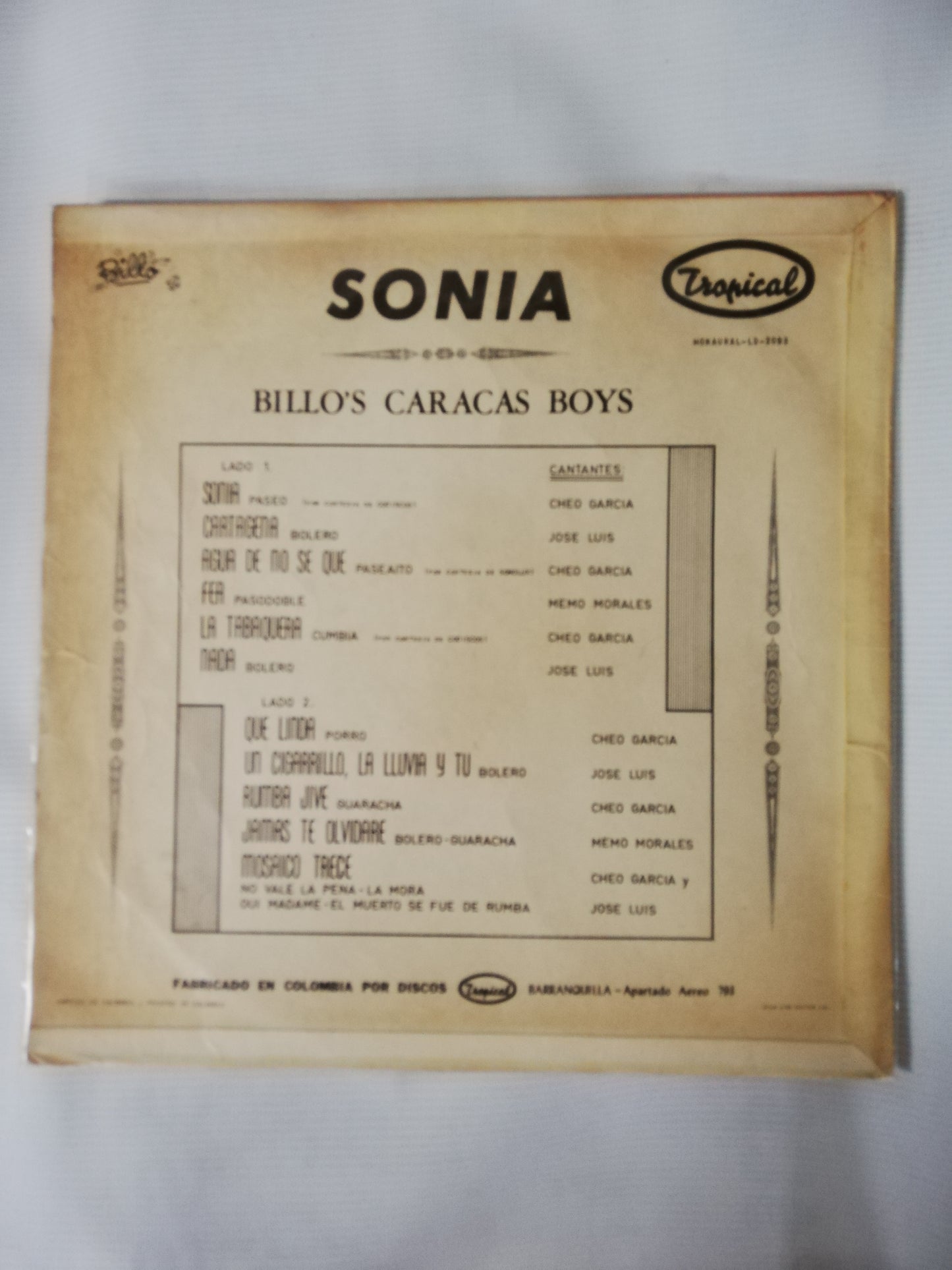 LP BILLOS CARACAS BOYS - SONIA