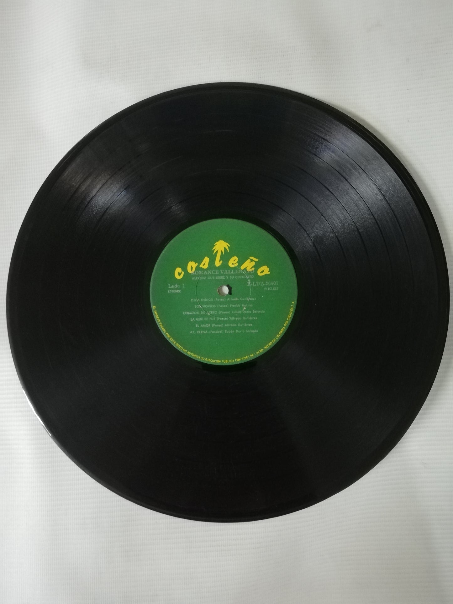 LP ALFREDO GUTIERREZ Y SU CONJUNTO - ROMANCE VALLENATO