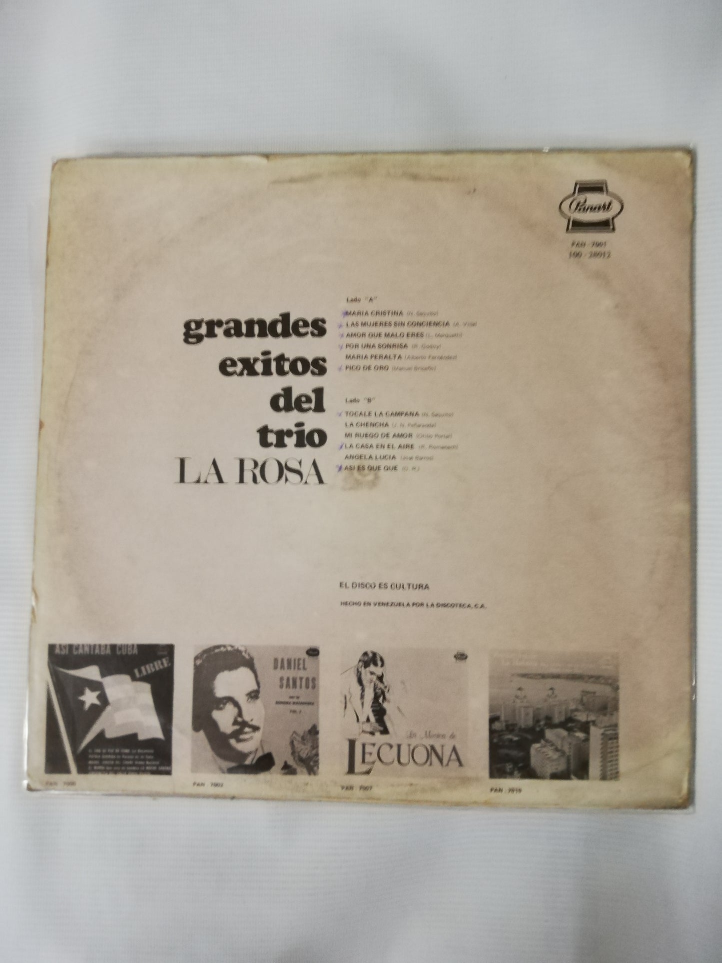LP TRIO LA ROSA - GRANDES EXITOS DEL TRIO LA ROSA