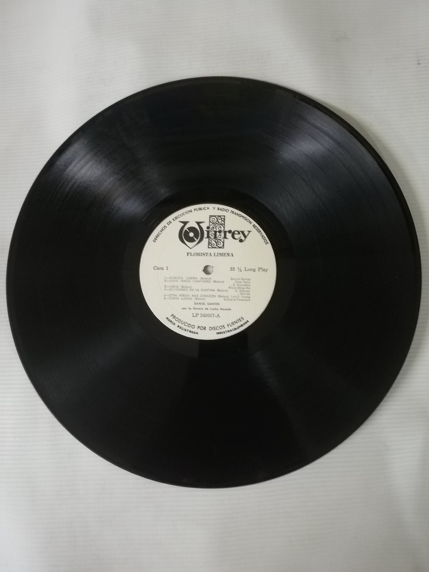 LP DANIEL SANTOS CON LA SONORA DE LUCHO MACEDO - FLORISTA LIMEÑA