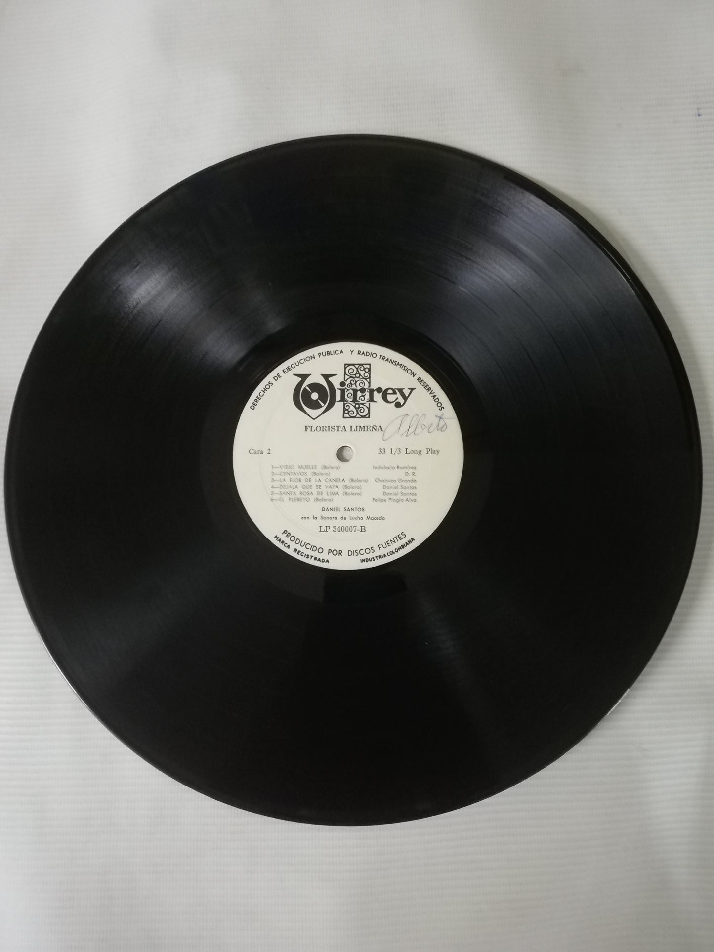 LP DANIEL SANTOS CON LA SONORA DE LUCHO MACEDO - FLORISTA LIMEÑA