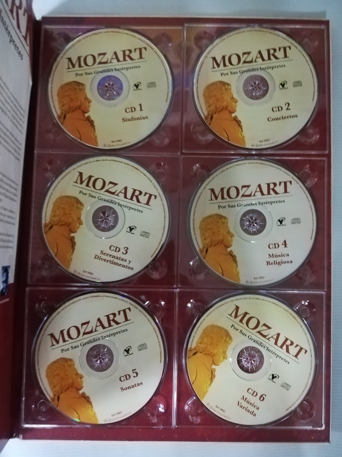 CD ESTUCHE MOZART - POR SUS GRANDES INTÉRPRETES - CD X 6 + CD-ROM