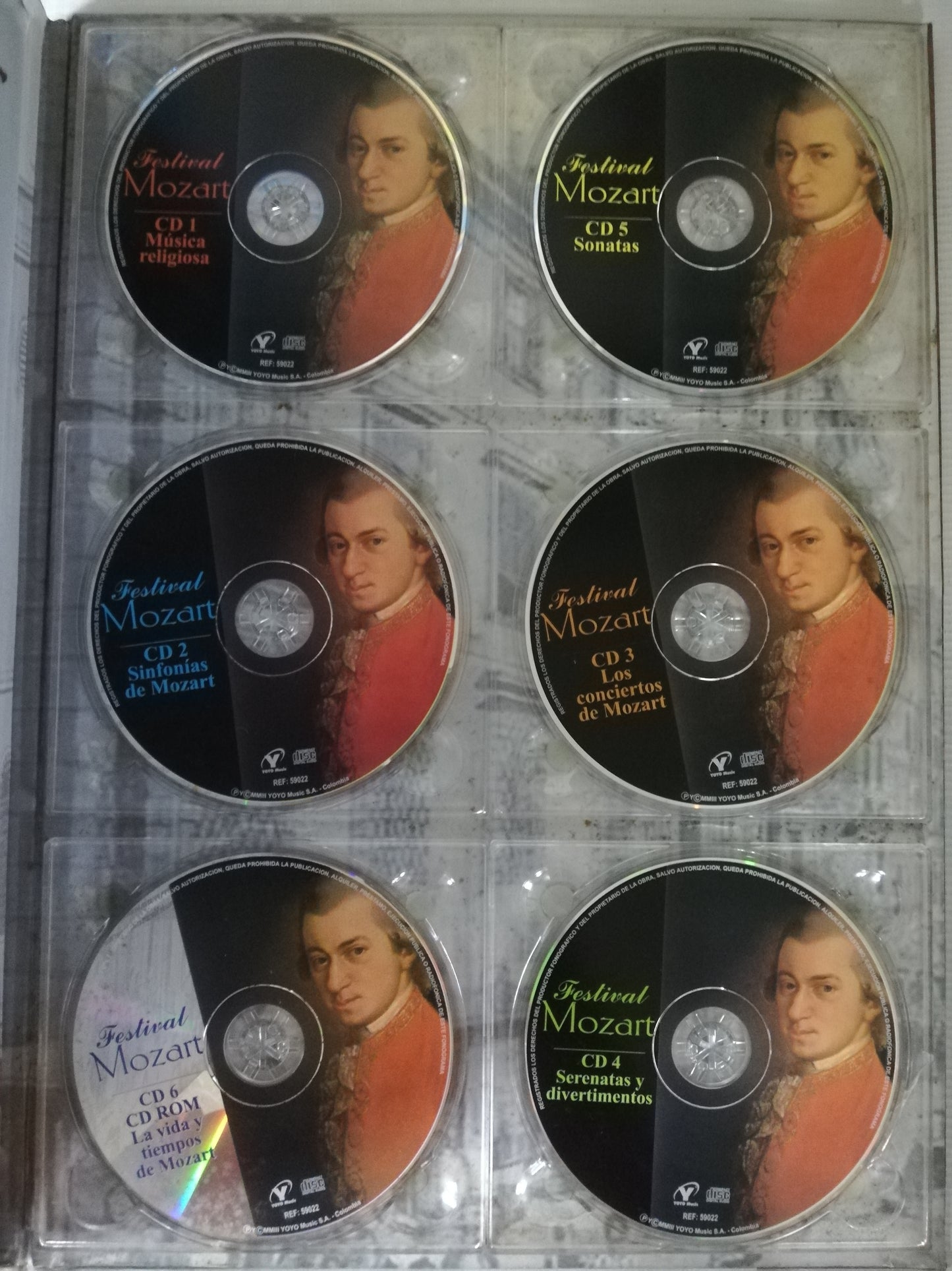 CD ESTUCHE MOZART - FESTIVAL MOZART - CD X 6