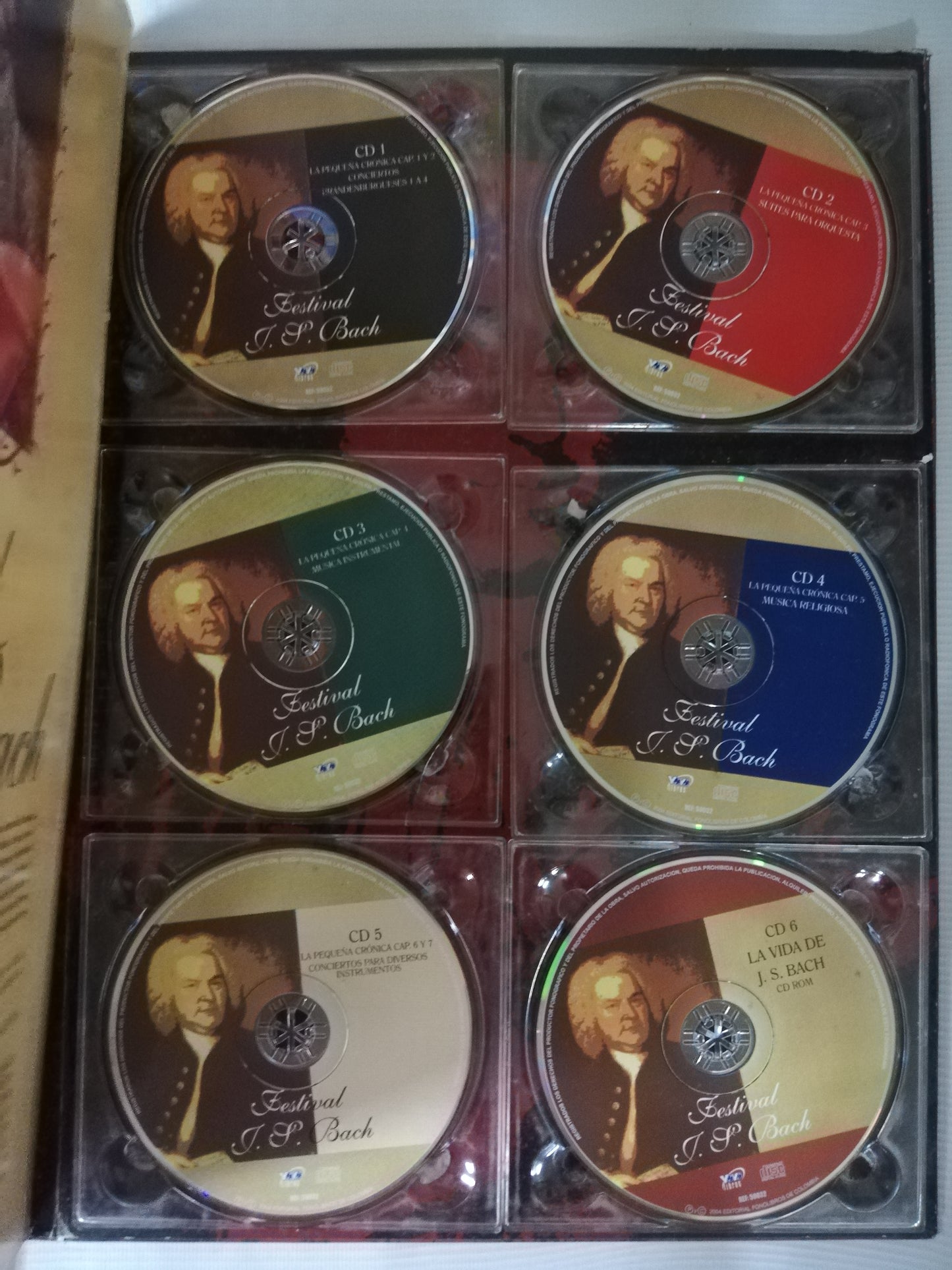 CD ESTUCHE JOAN SEBASTIAN BACH - FESTIVAL JOAN SEBASTIAN BACH - CD X 6