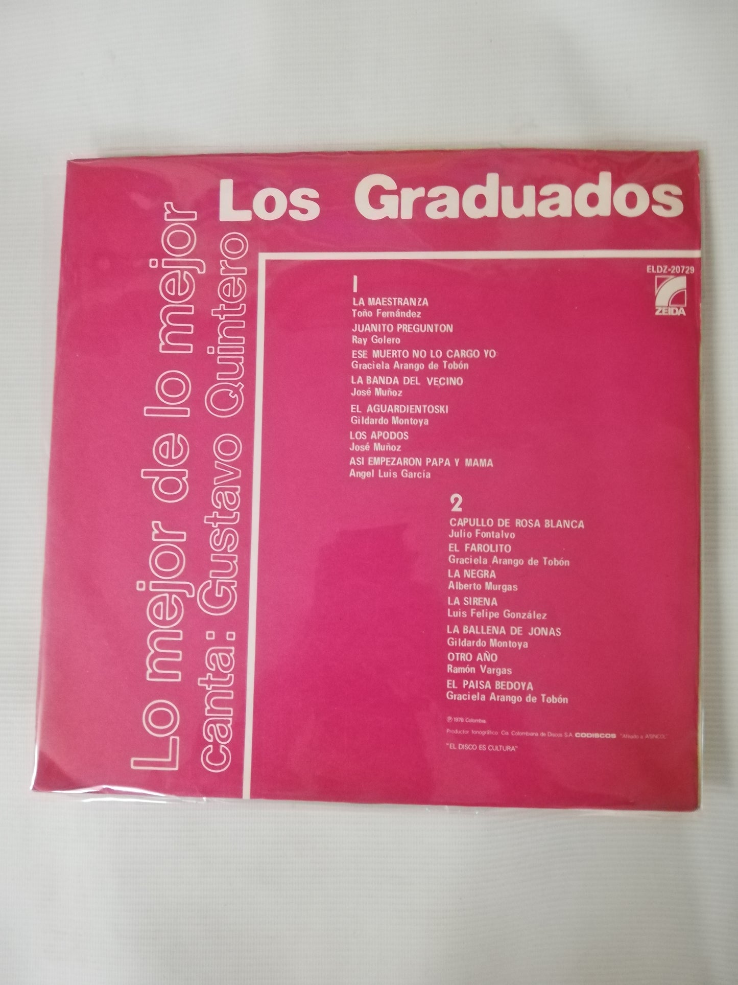 LP LOS GRADUADOS - LO MEJOR DE LO MEJOR - CANTA: GUSTAVO QUINTERO