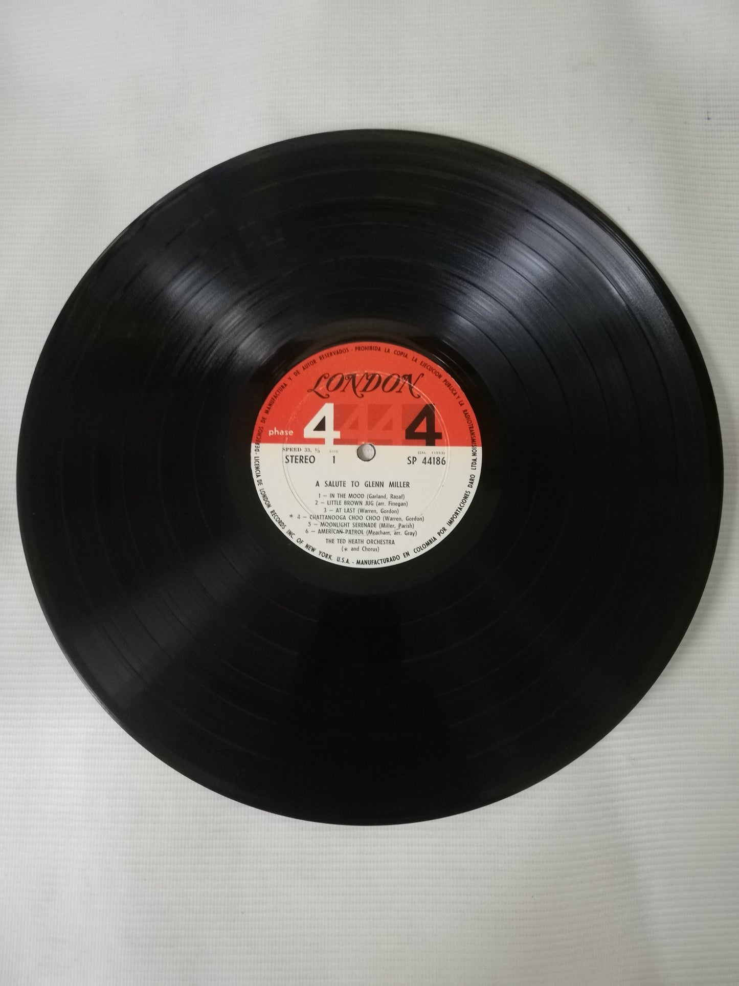 LP THE TED HEATH ORCHESTRA - A SALUTE TO GLENN MILLER