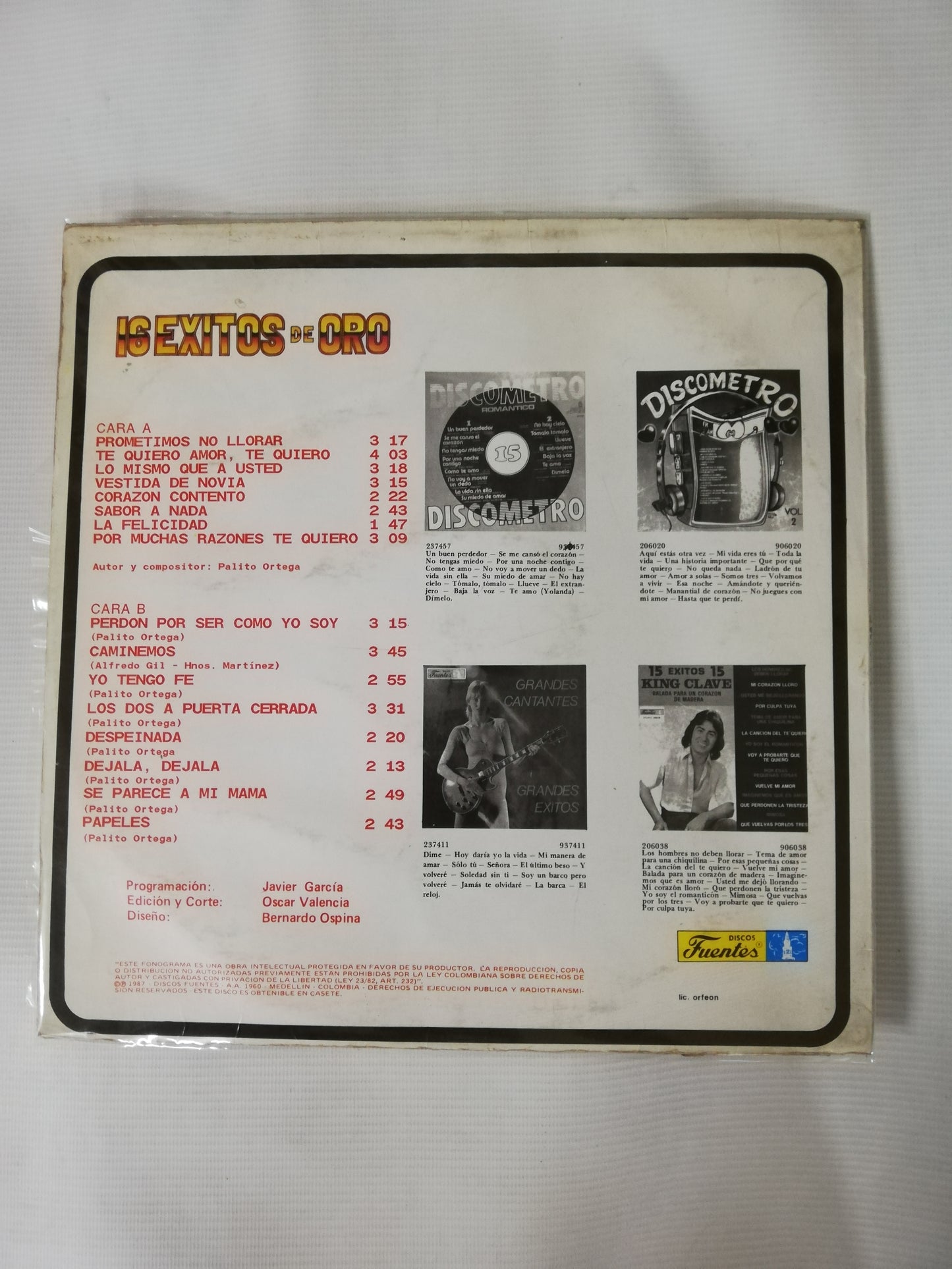 LP PALITO ORTEGA - 16 EXITOS DE ORO
