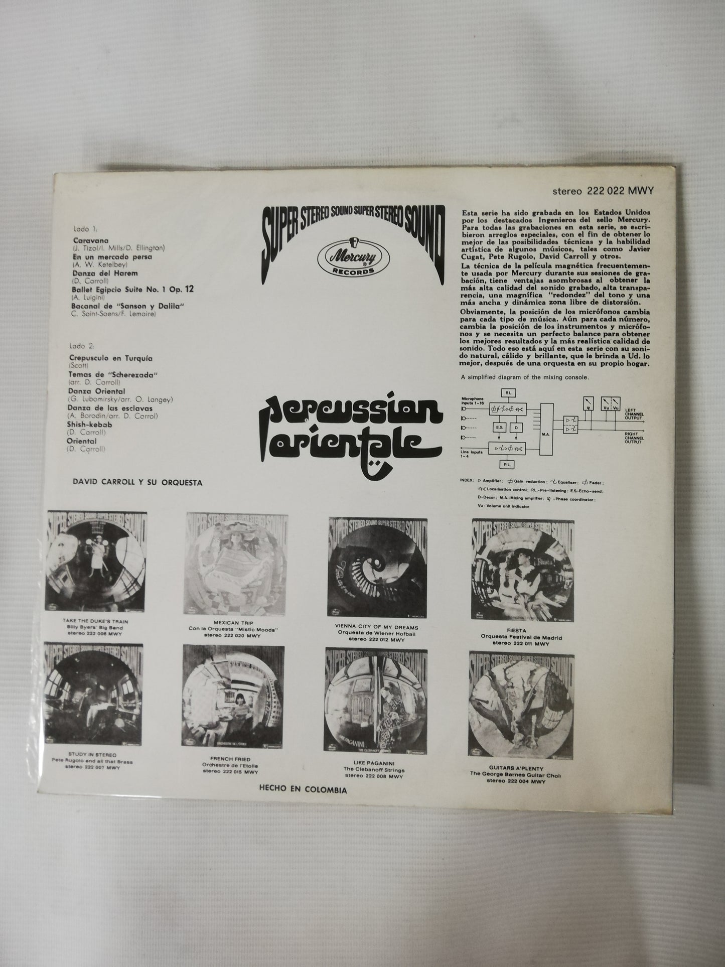 LP DAVID CARROLL AND HIS ORCHESTRA - PERCUSSION ORIENTALE