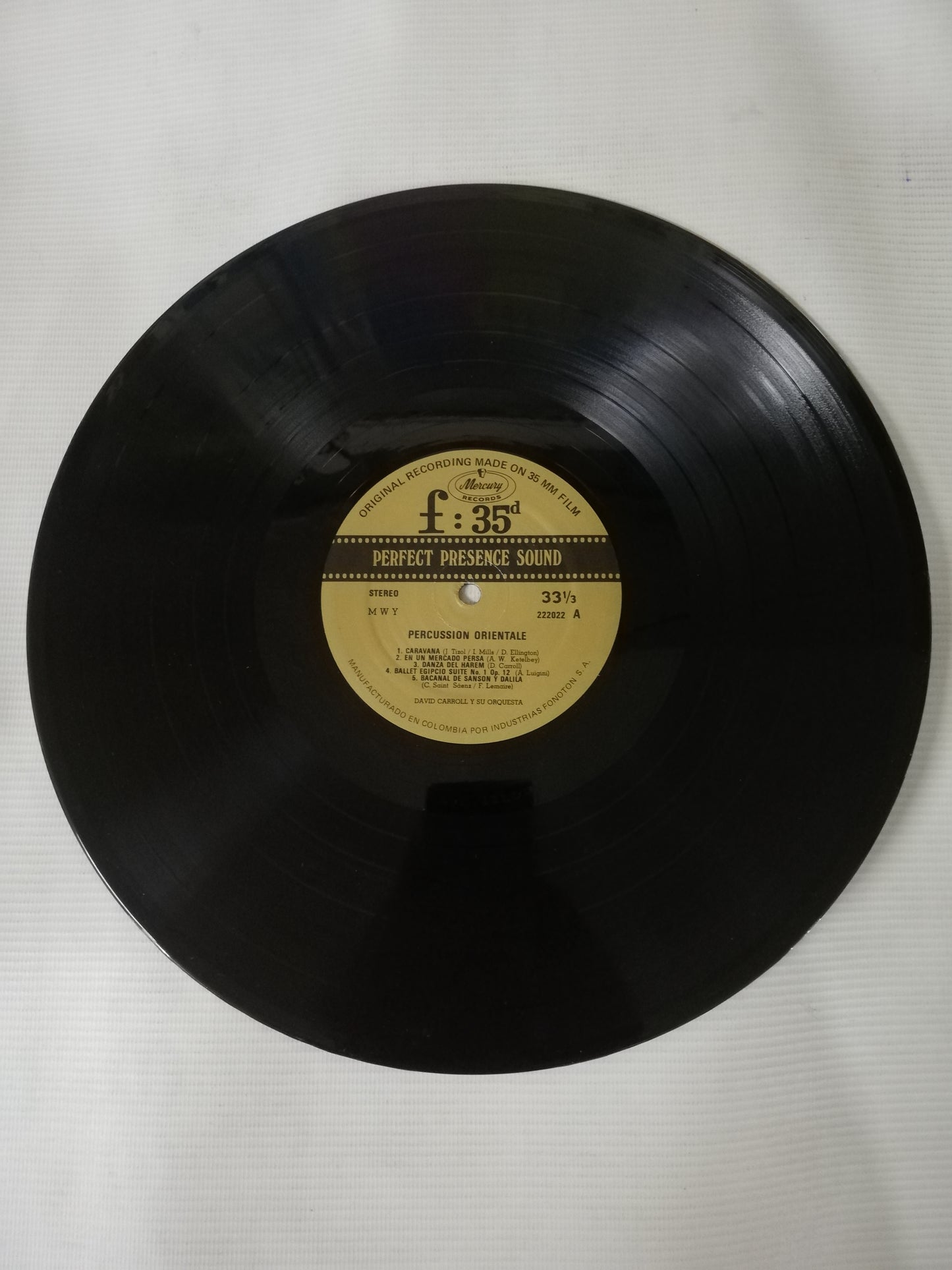 LP DAVID CARROLL AND HIS ORCHESTRA - PERCUSSION ORIENTALE