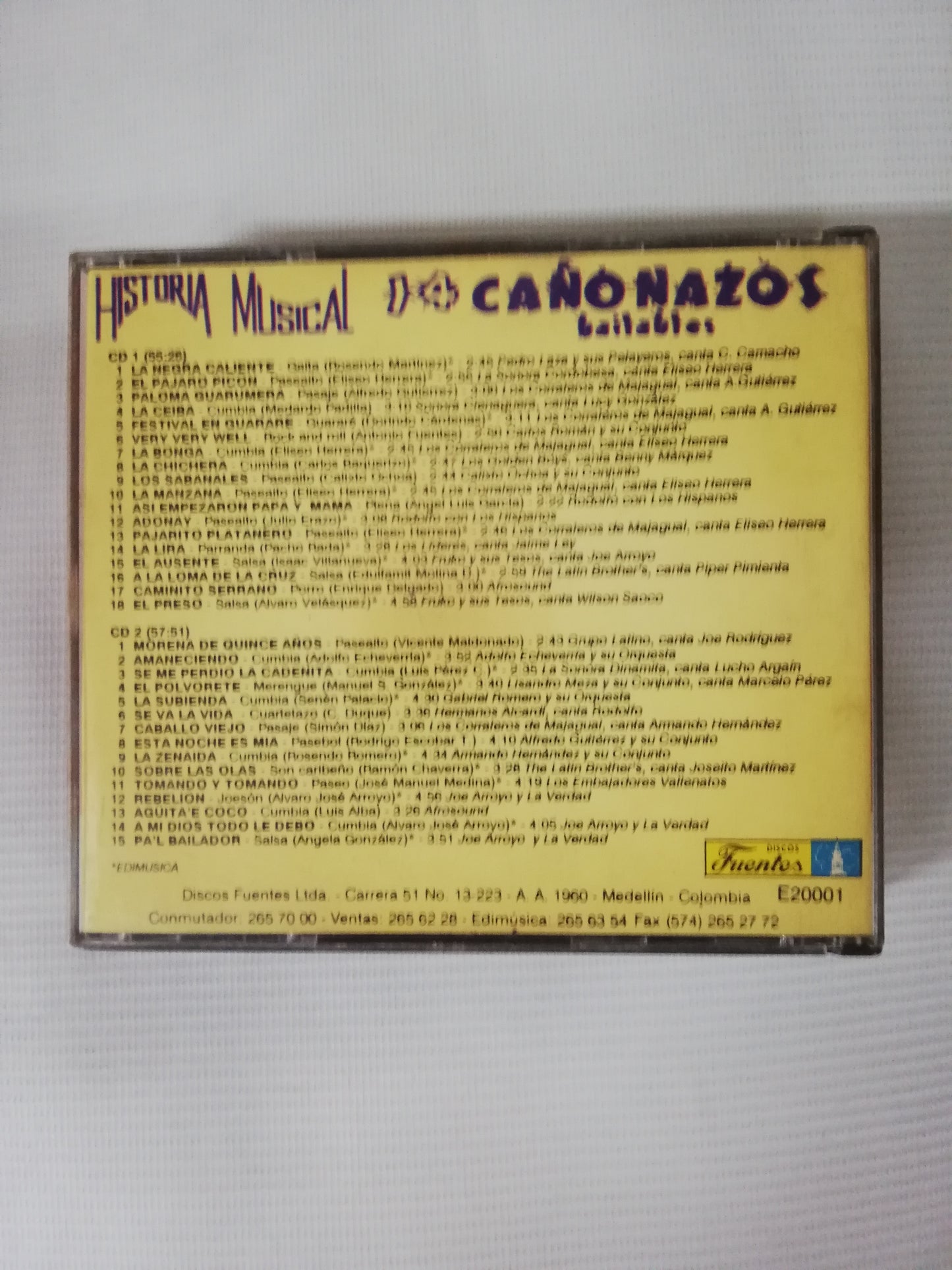 CD 14 CAÑONAZOS BAILABLES - HISTORIA MUSICAL: 30 AÑOS DE 14 CAÑONAZOS BAILABLES - CD X 2