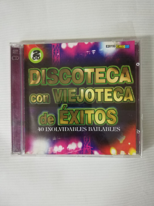 CD DISCOTECA CON VIEJOTECA DE EXITOS - 40 INOLVIDABLES BAILABLES - CD X 2
