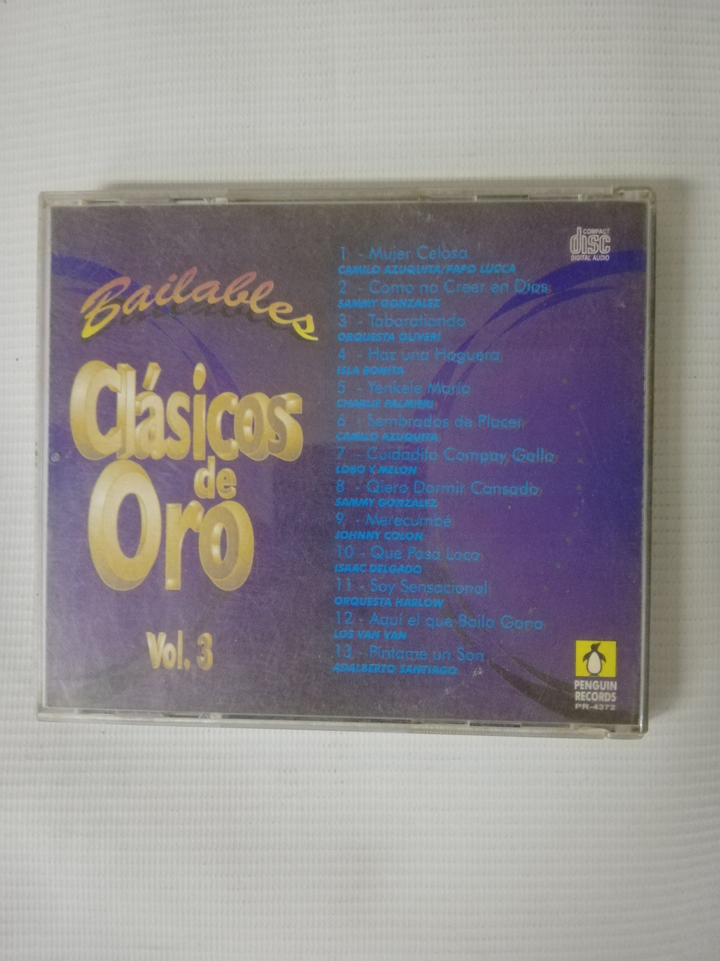 CD BAILABLES CLÁSICOS DE ORO - BAILABLES CLÁSICOS DE ORO VOL. 3
