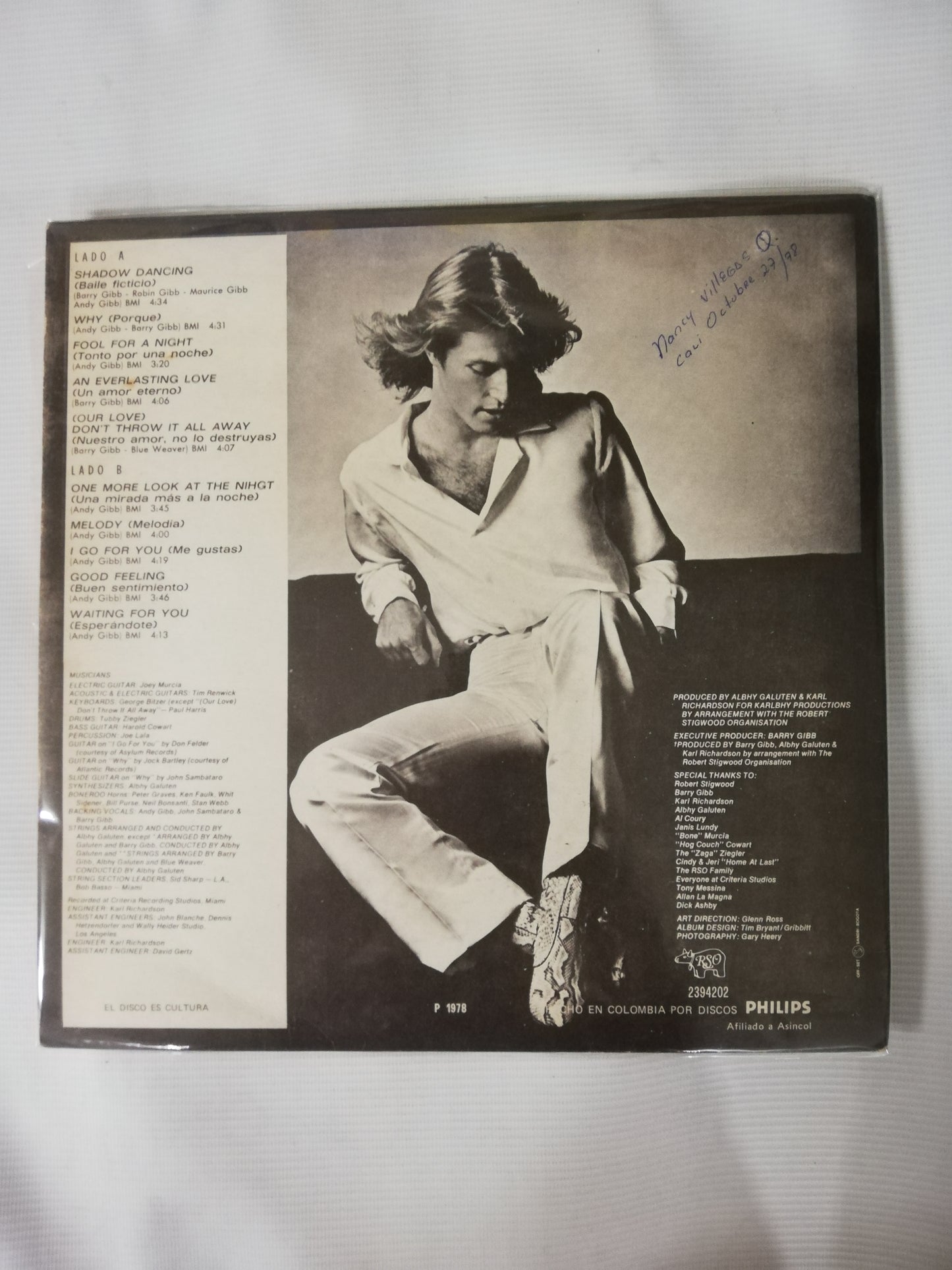 LP ANDY GIBB - SHADOW DANCING