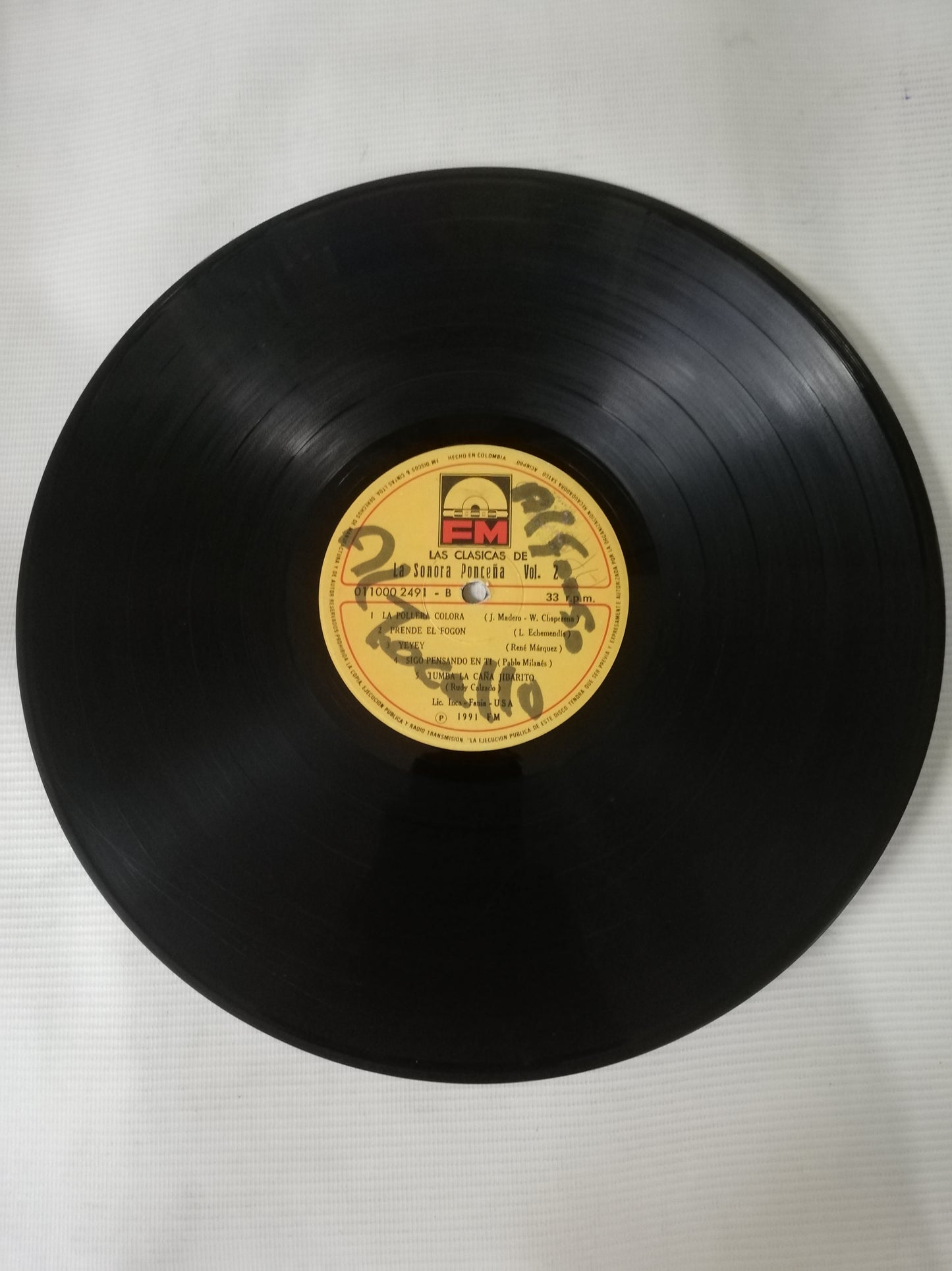 LP SONORA PONCEÑA - LAS CLÁSICAS DE LA SONORA PONCEÑA VOL. 2