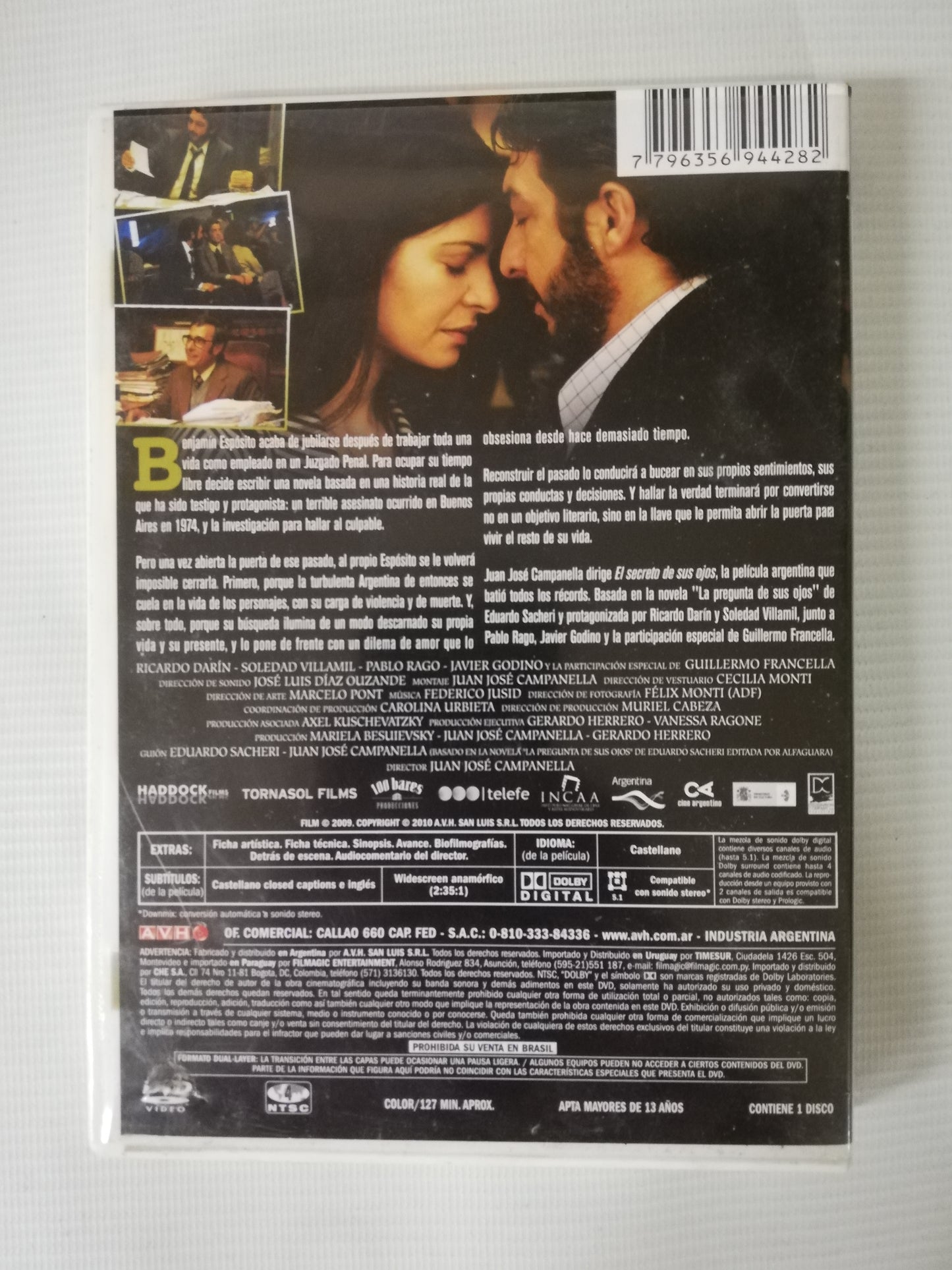DVD EL SECRETO DE SUS OJOS - JUAN JOSÉ CAMPANELLA