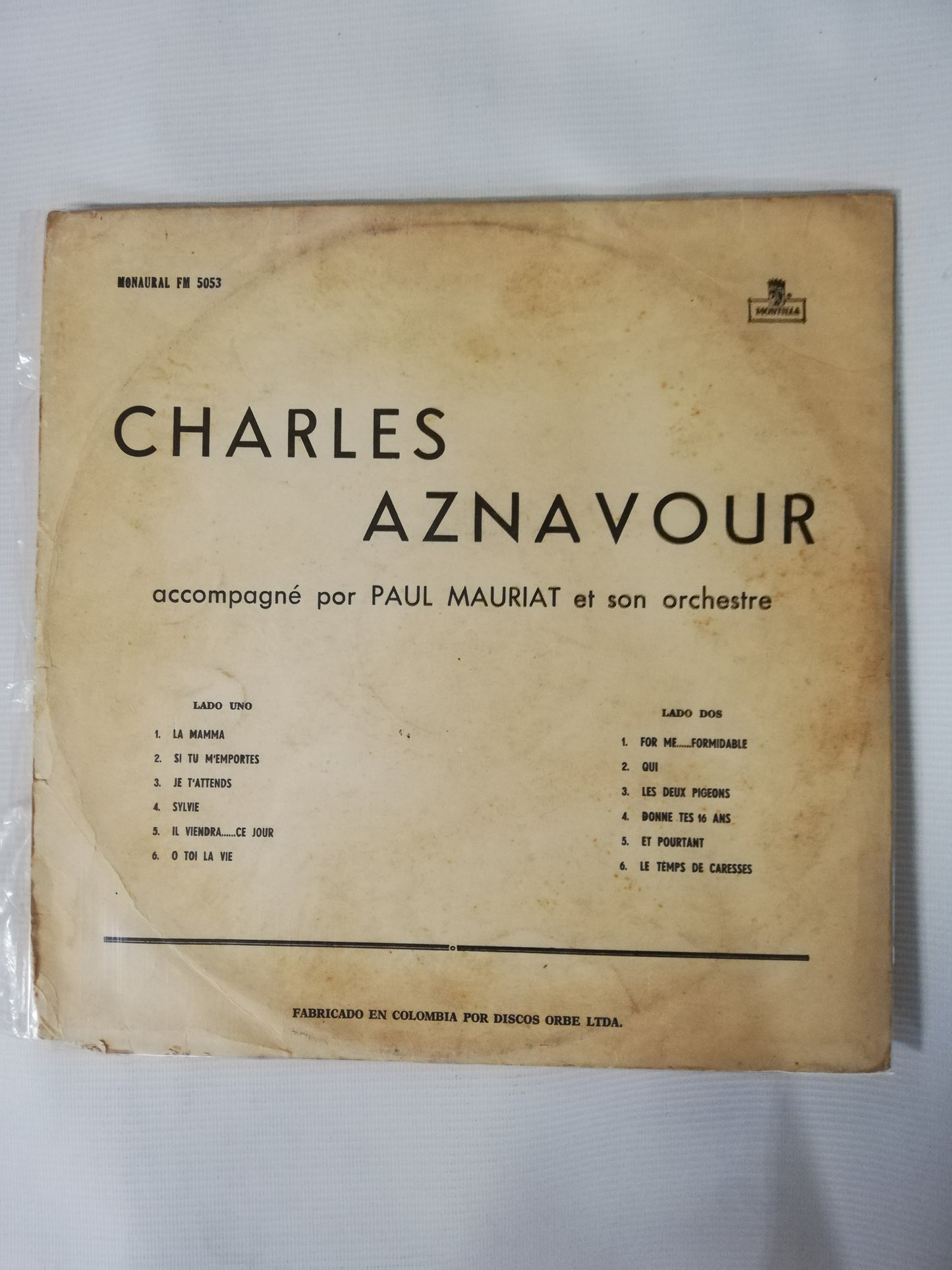 LP CHARLES AZNAVOUR - LA MAMMA