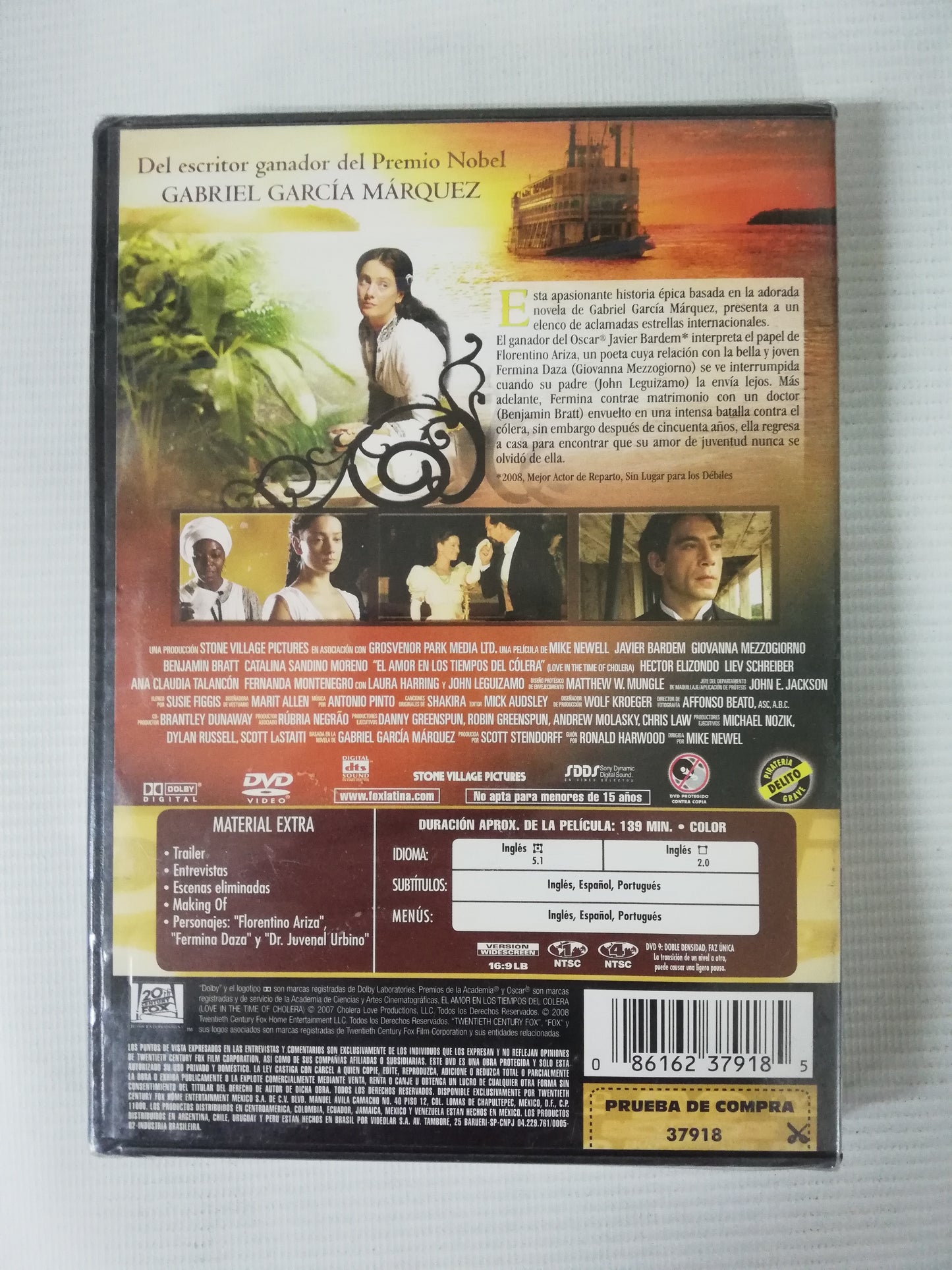 DVD EL AMOR EN LOS TIEMPOS DEL CÓLERA - MIKE NEWELL