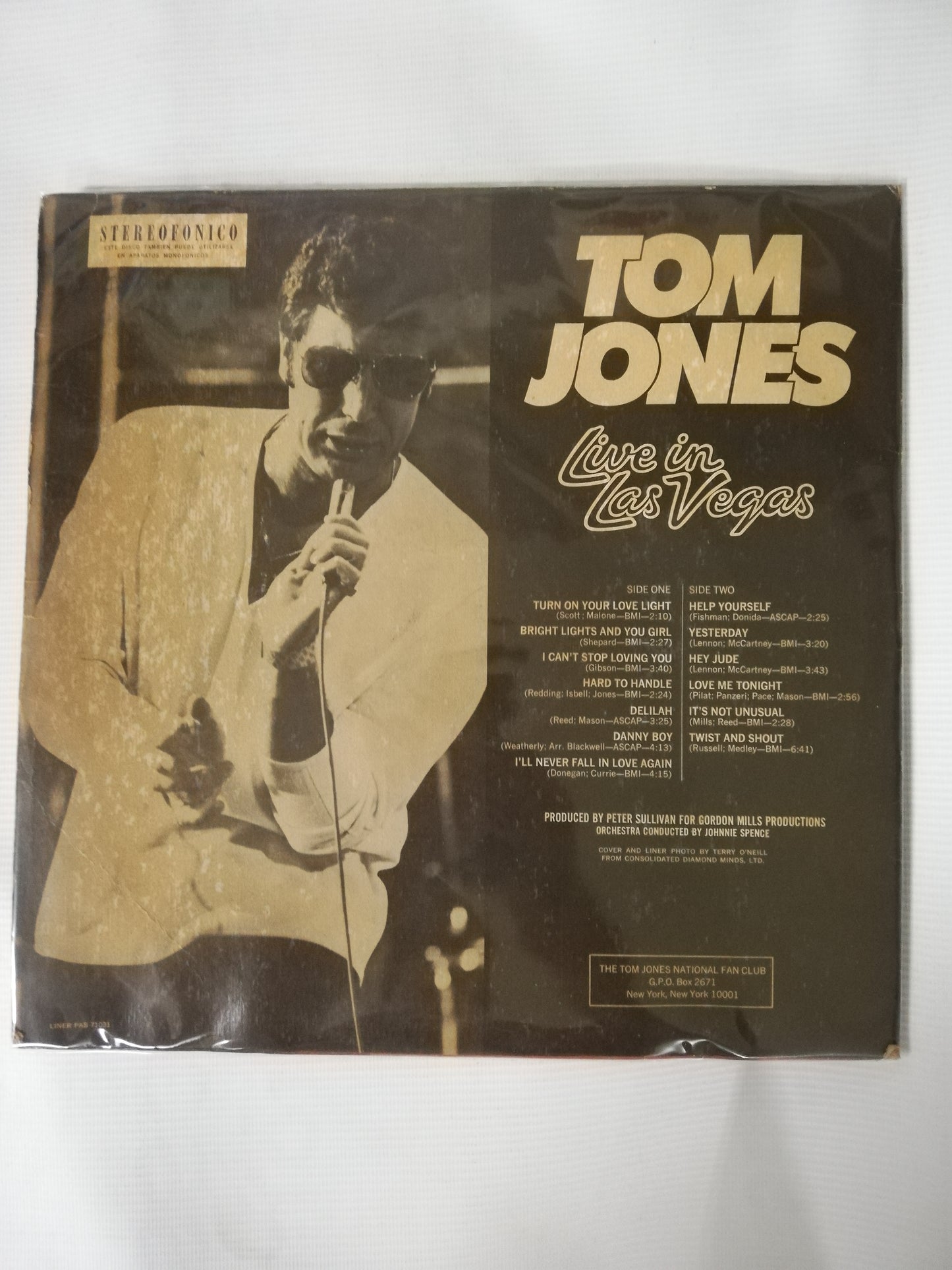 LP TOM JONES - LIVE IN LAS VEGAS