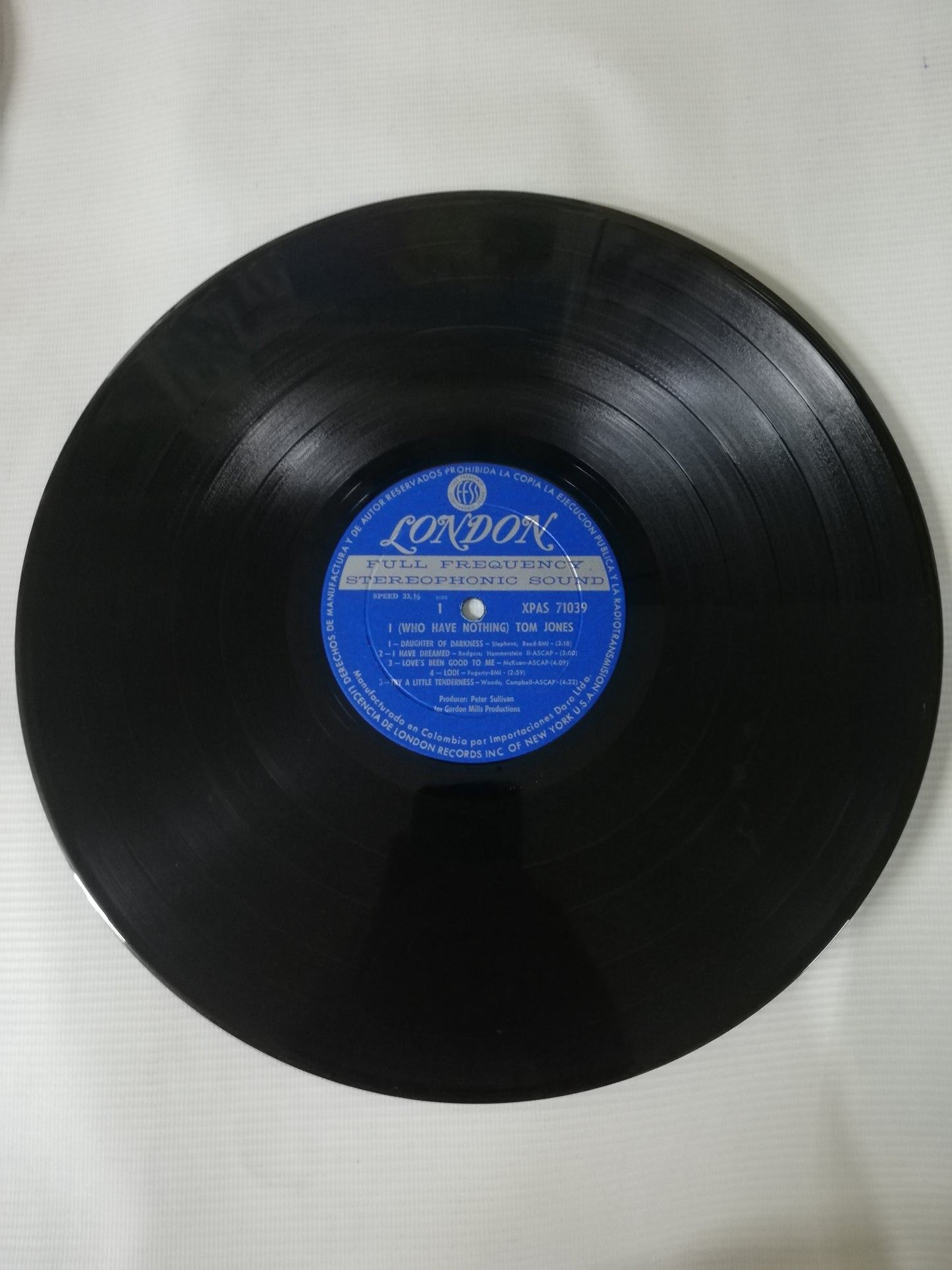 LP TOM JONES - I ( WHO HAVE NOTHING )