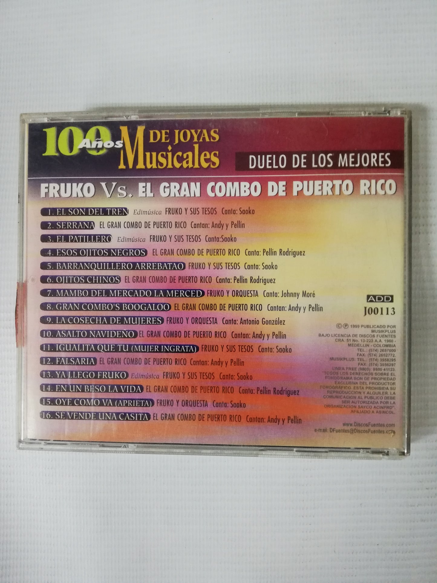 CD FRUKO VS EL GRAN COMBO DE PUERTO RICO - DUELO DE LOS MEJORES