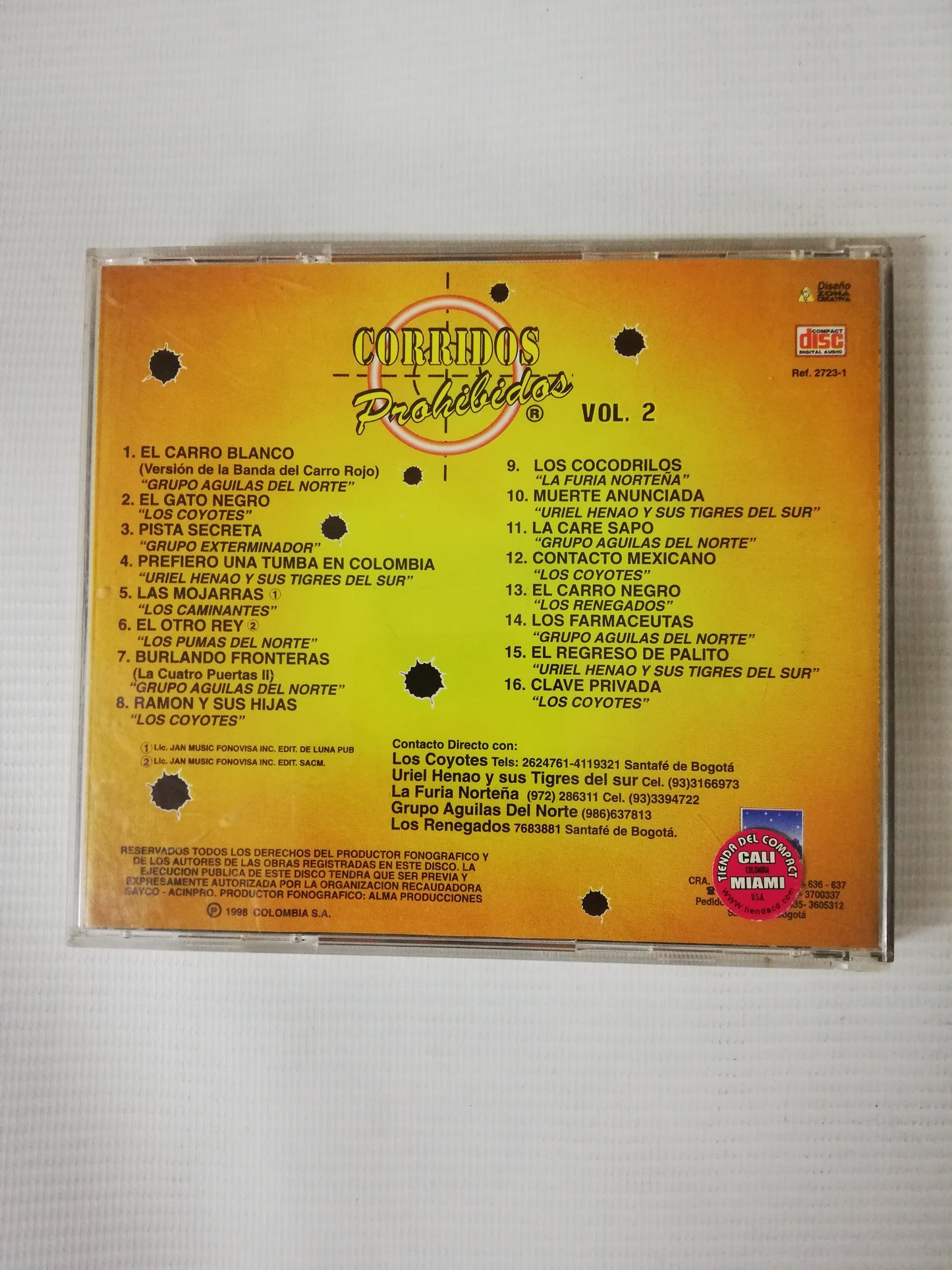 CD CORRIDOS PROHIBIDOS - CORRIDOS PROHIBIDOS VOL. 2