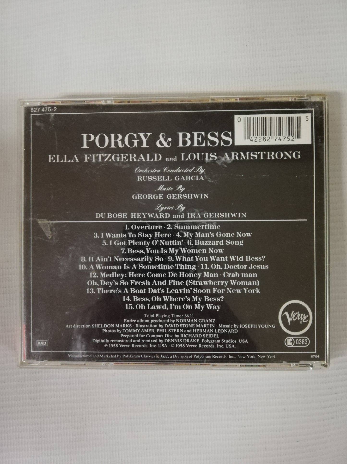 CD ELLA FITZGERALD AND LOUIS ARMSTRONG - PORGY & BESS