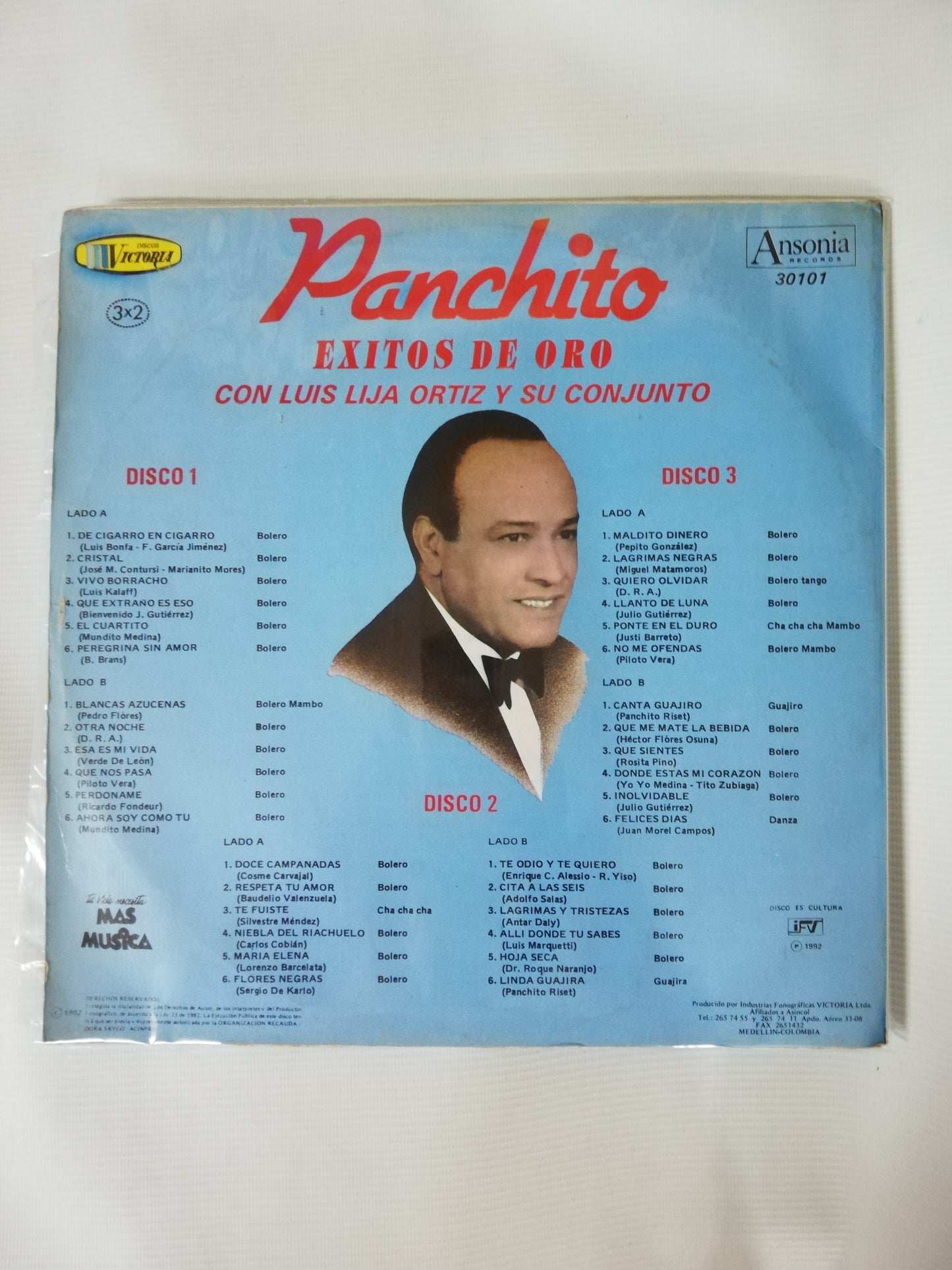 LP PANCHITO - EXITOS DE ORO CON LUIS LIJA ORTIZ Y SU CONJUNTO - VINYL X 3