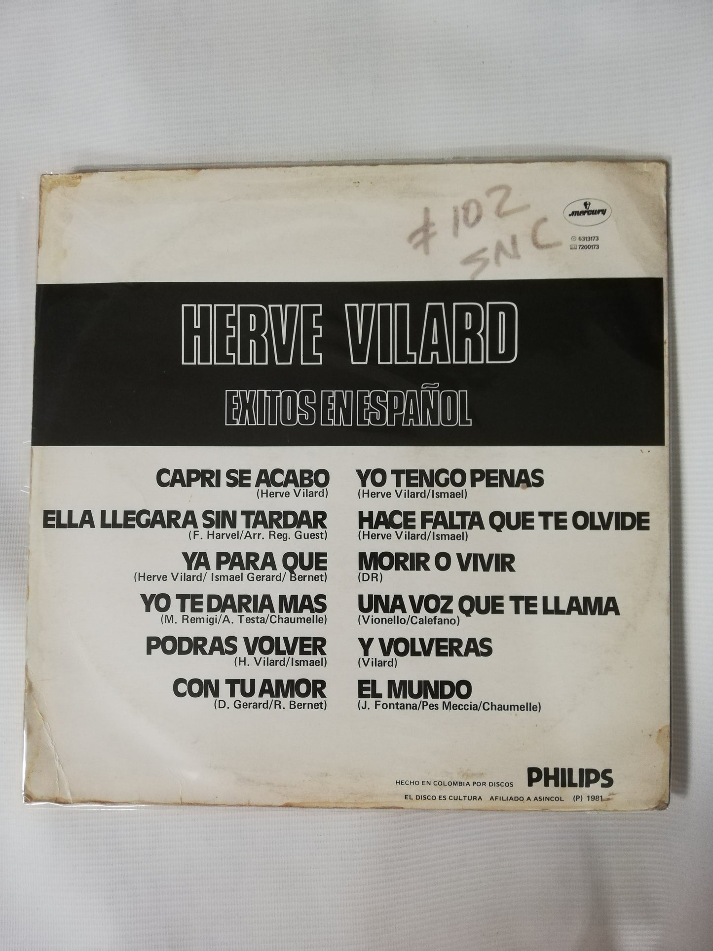 LP HERVE VILARD - EXITOS EN ESPAÑOL