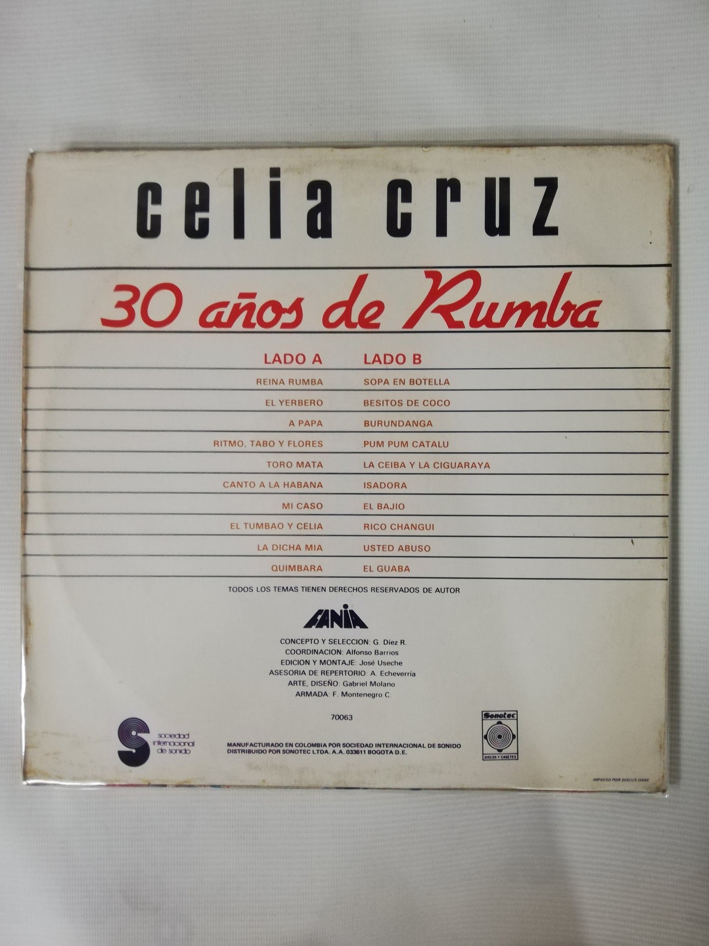 LP CELIA CRUZ - 30 AÑOS DE RUMBA