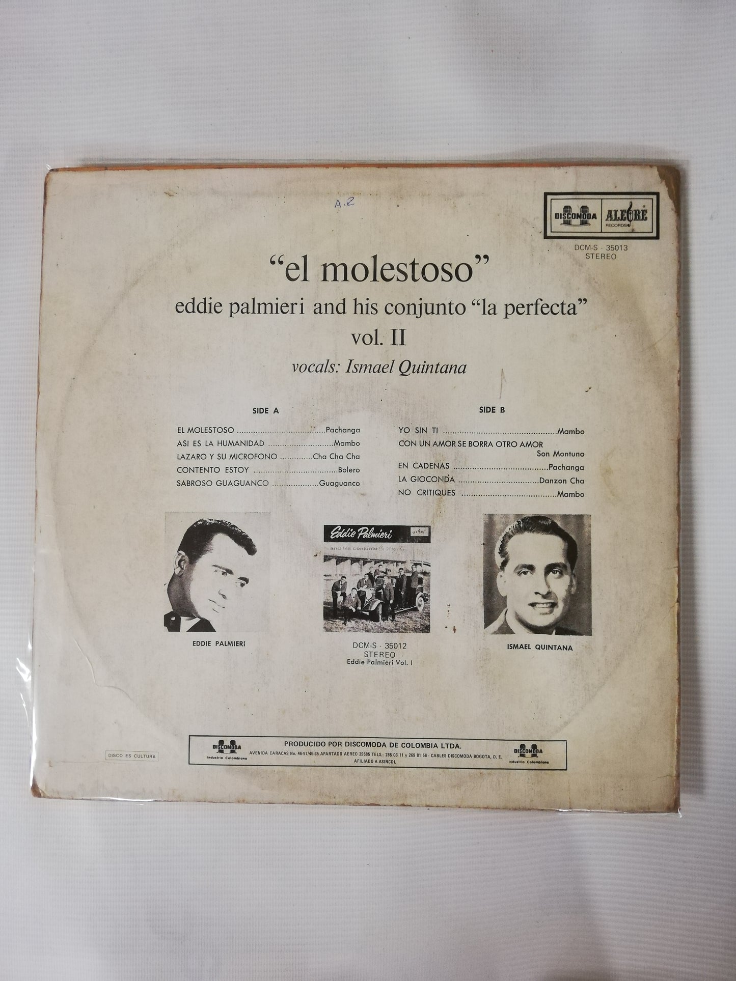LP EDDIE PALMIERI Y SU CONJUNTO "LA PERFECTA" - EL MOLESTOSO VOL. II