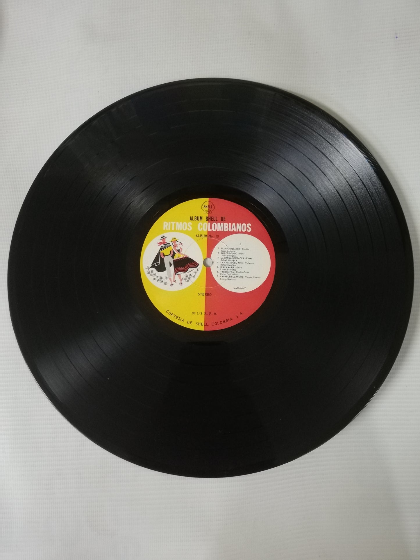 LP ALBUM SHELL DE RITMOS COLOMBIANOS - DISCO # 10