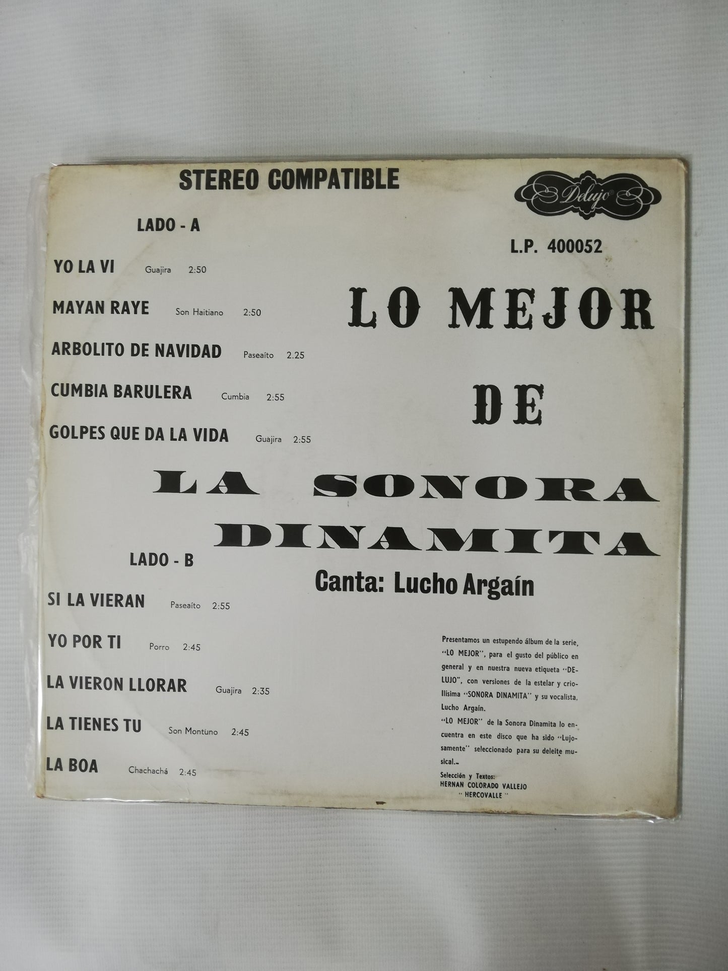 LP SONORA DINAMITA - LO MEJOR DE LA SONORA DINAMITA