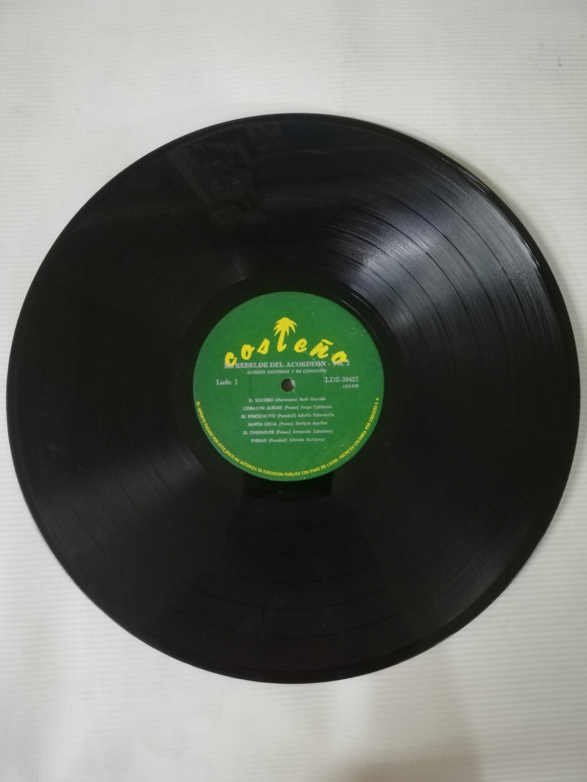 LP ALFREDO GUTIERREZ Y SU CONJUNTO - EL REBELDE DEL ACORDEÓN VOL. 2