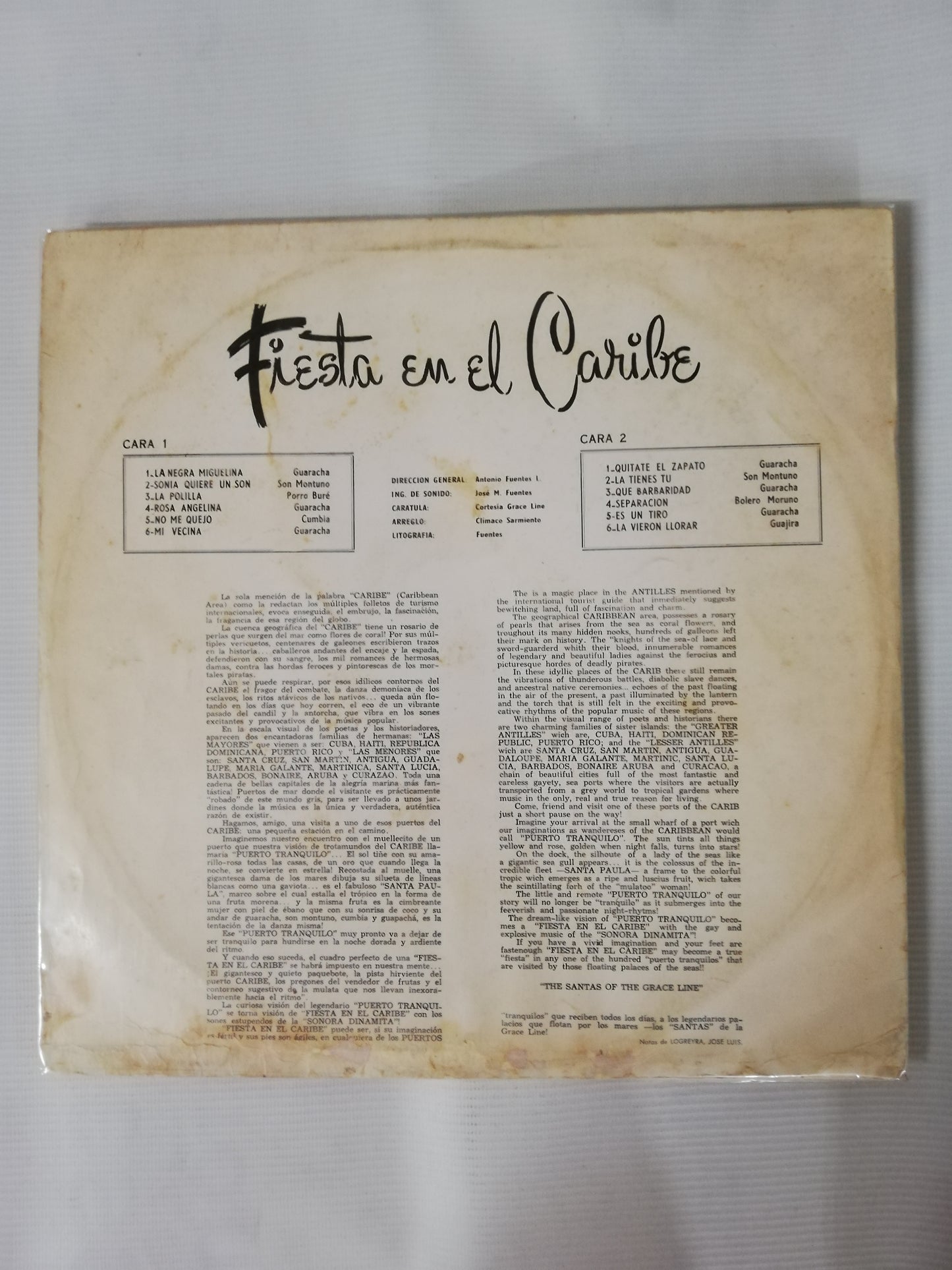 LP SONORA DINAMITA - FIESTA EN EL CARIBE