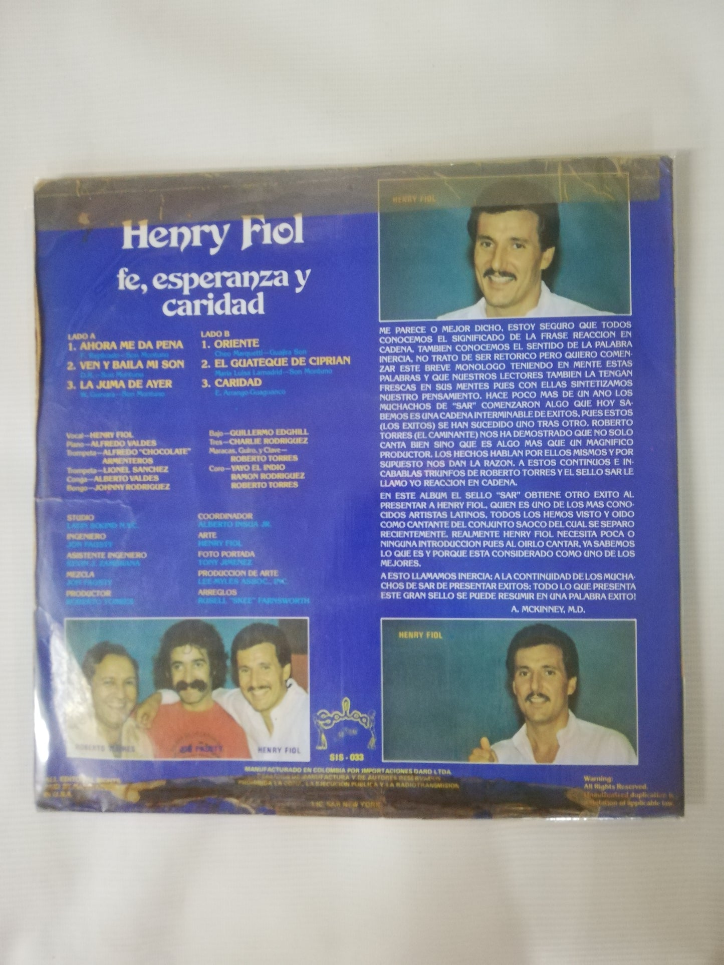 LP HENRY FIOL - FE, ESPERANZA Y CARIDAD