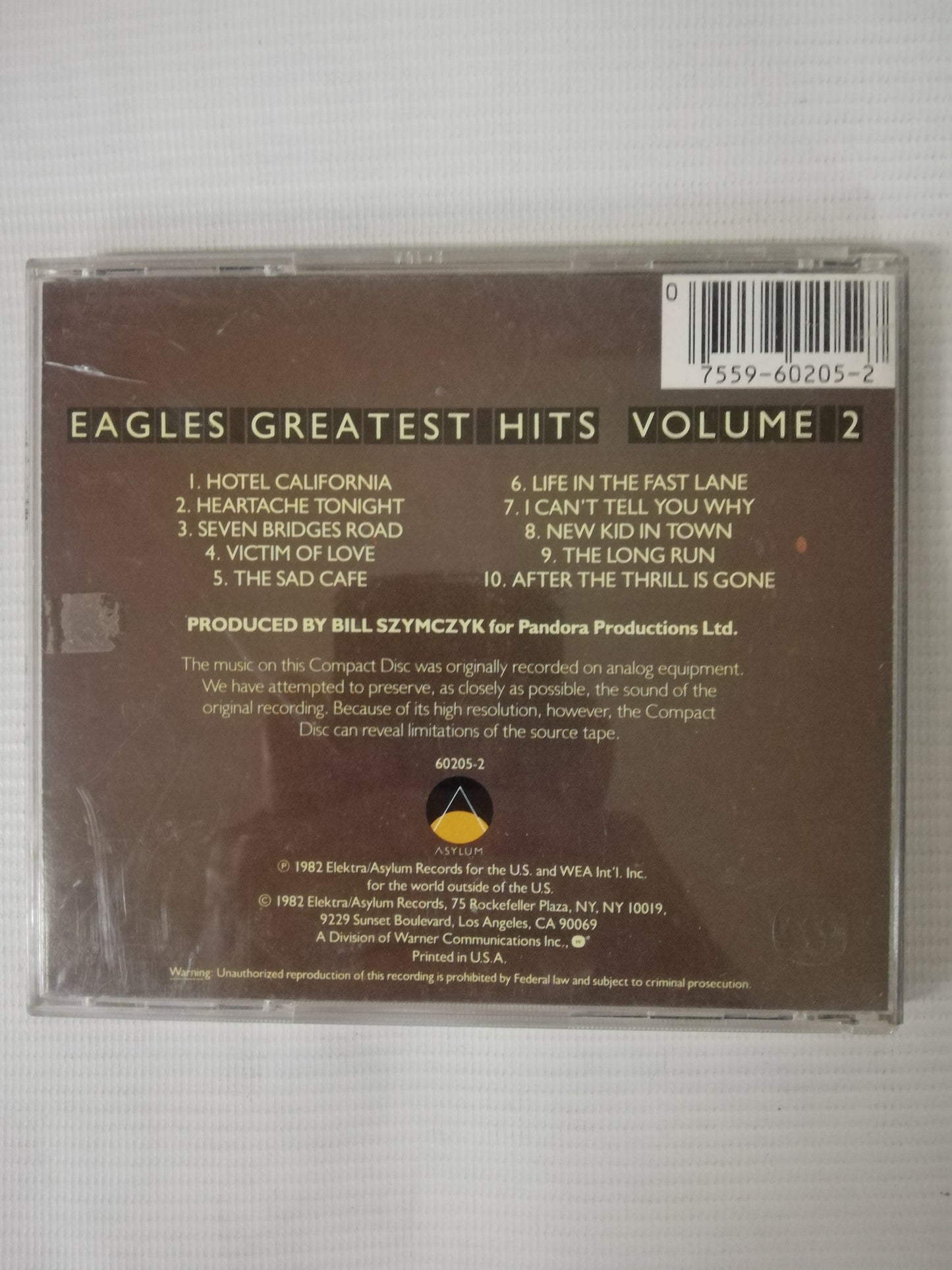 CD AEGLES - EAGLES GREATEST HITS VOL. 2