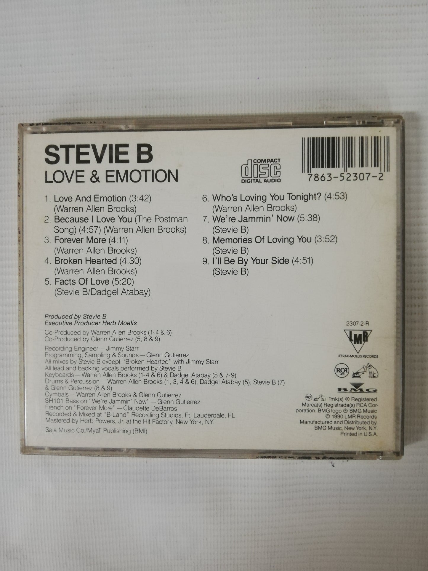 CD STEVIE B. - LOVE & EMOTION