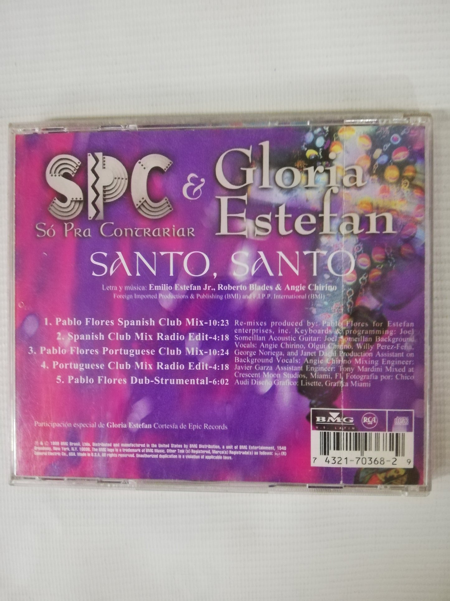 CD SPC & GLORIA ESTEFAN - SANTO, SANTO REMIXES