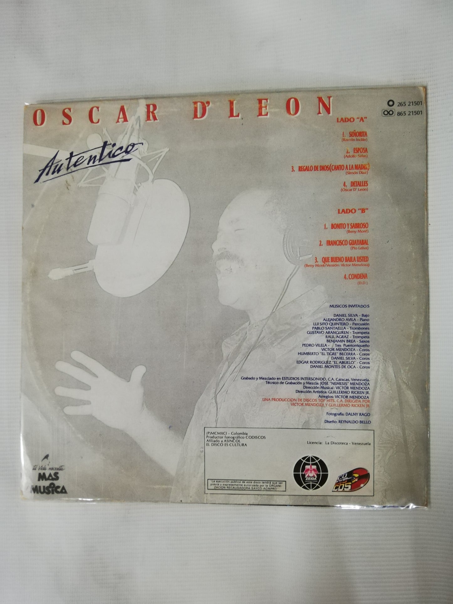 LP OSCAR DE LEÓN - AUTÉNTICO