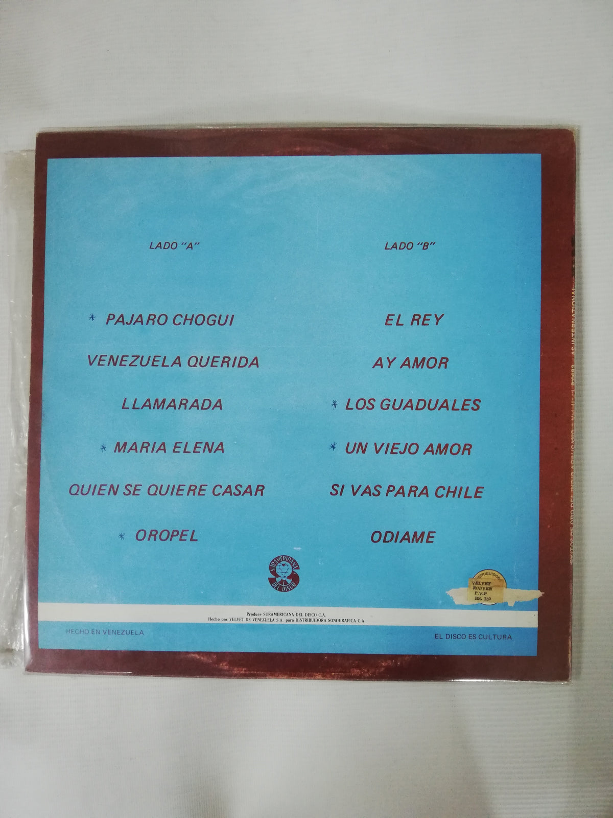LP EL INDIO ARAUCANO - EXITOS DE ORO VOL. 2