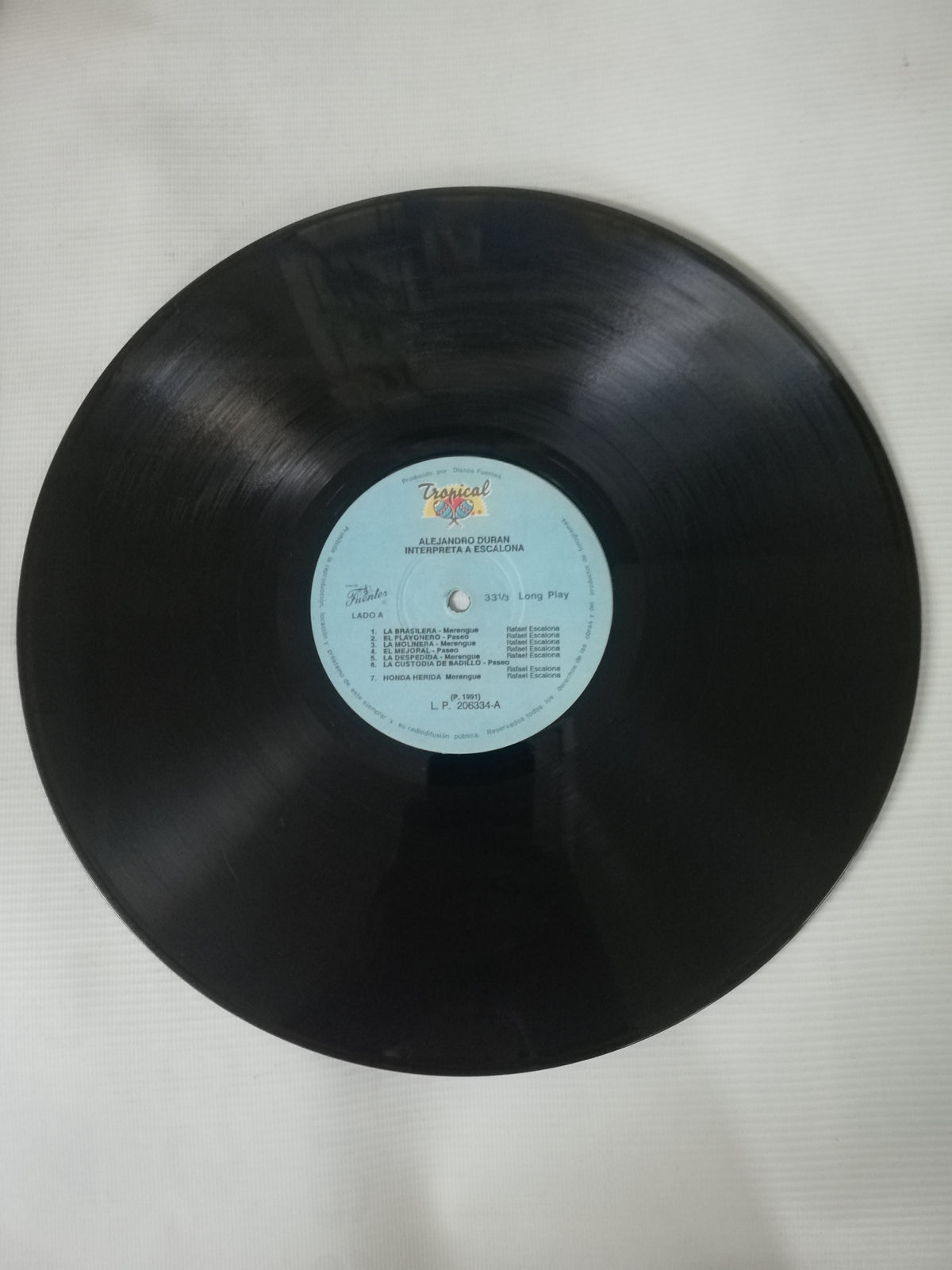 LP ALEJANDRO DURÁN - ALEJANDRO DURÁN INTERPRETA A ESCALONA CANTOS VALLENATOS