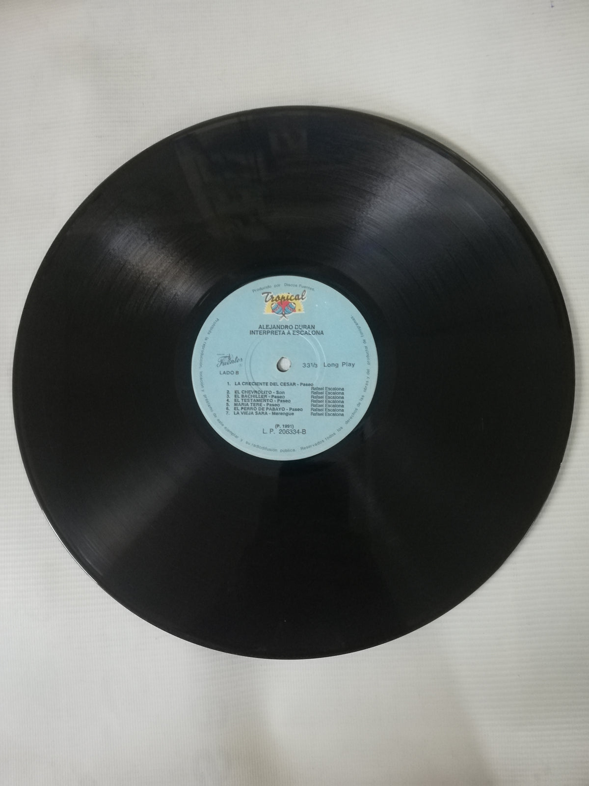 LP ALEJANDRO DURÁN - ALEJANDRO DURÁN INTERPRETA A ESCALONA CANTOS VALLENATOS
