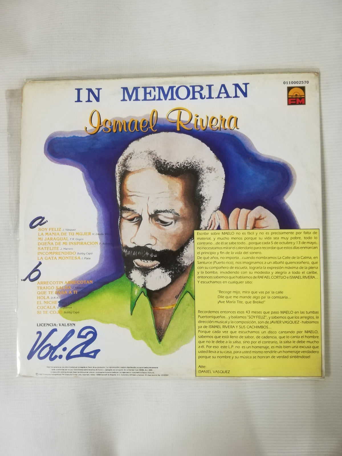 LP ISMAEL RIVERA - IN MEMORIAN VOL. 2